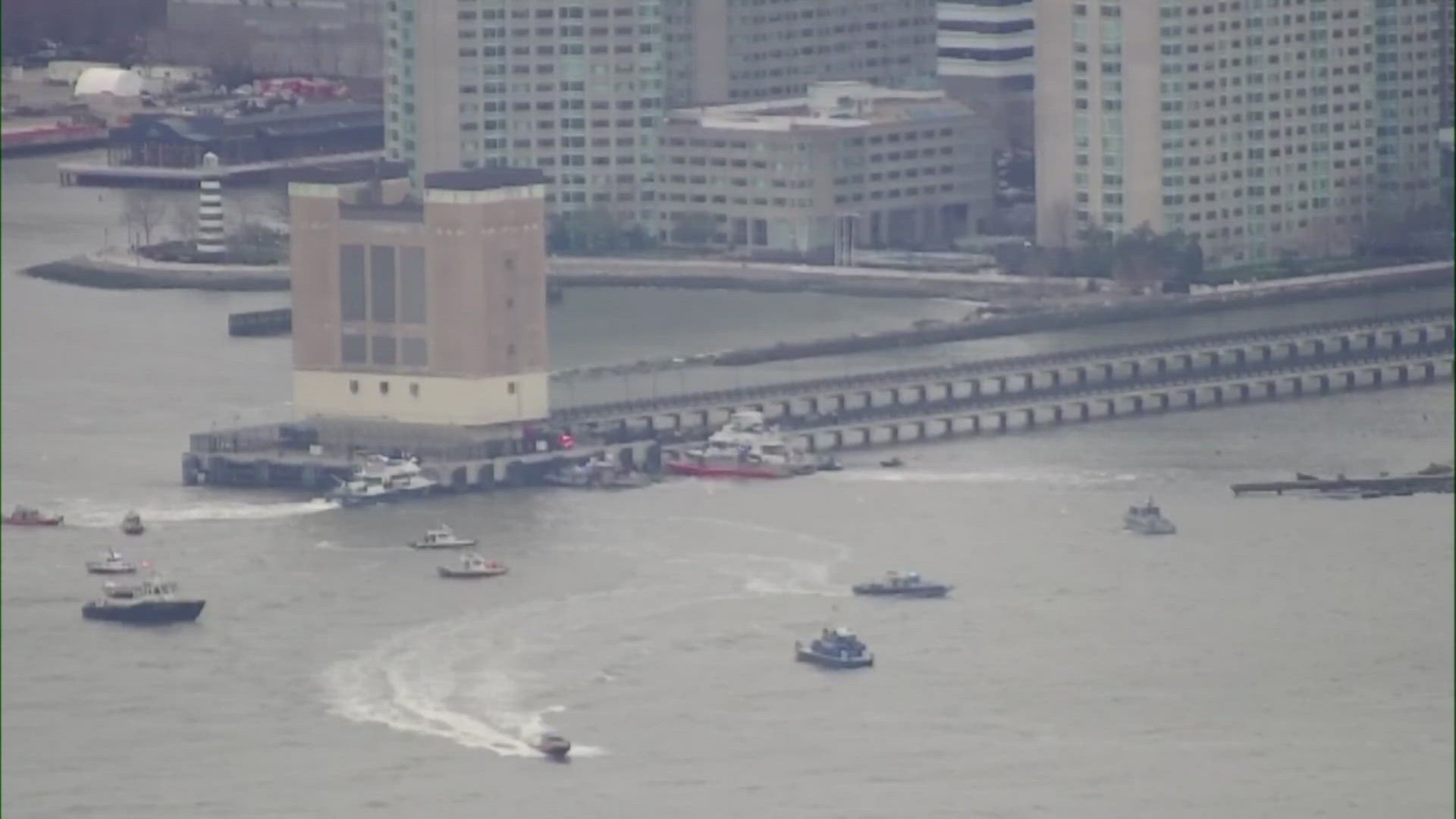 A helicopter crashed into the Hudson River after breaking apart mid-air, killing 6. 