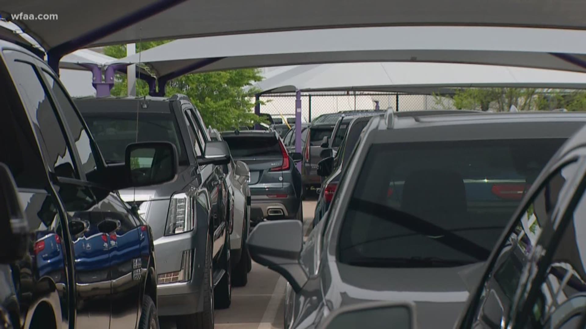 Starting Tuesday afternoon, every car in the dealership will be under tents.