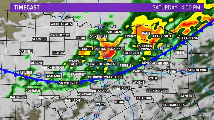 DFW Weather: Get ready for a wet Saturday! More storms, some severe, are in the forecast next week.
