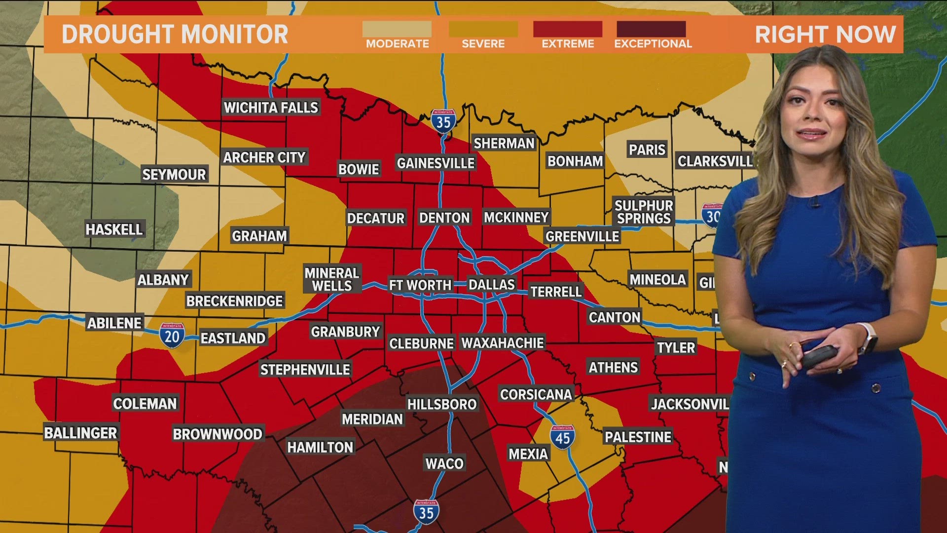 WFAA meteorologist Mariel Ruiz explains the timeline for updated drought monitors to be released.