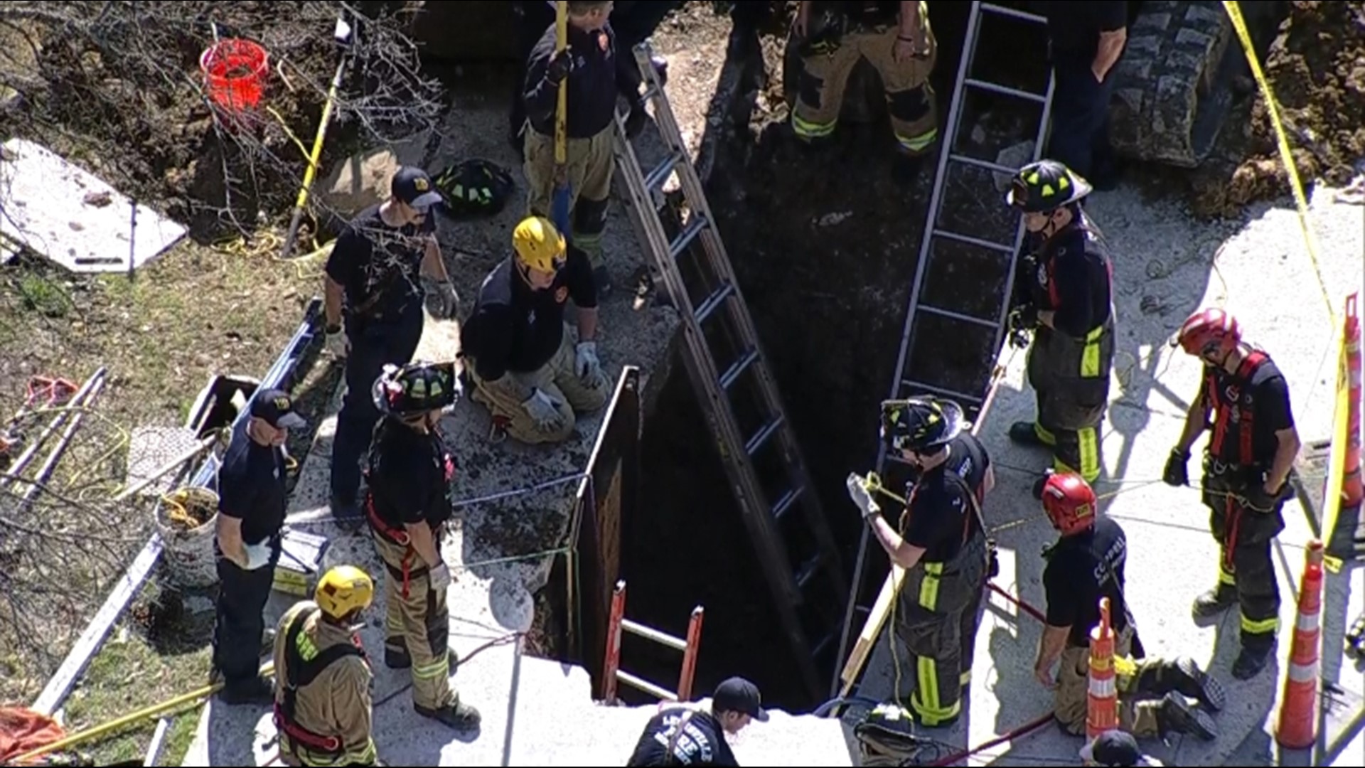 A worker with a contractor on a city project in the Indian Oaks subdivision was buried after a trench collapsed Friday afternoon.