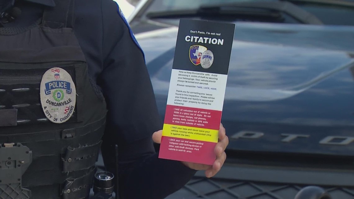 Duncanville police issuing report cards on a car's potential to be