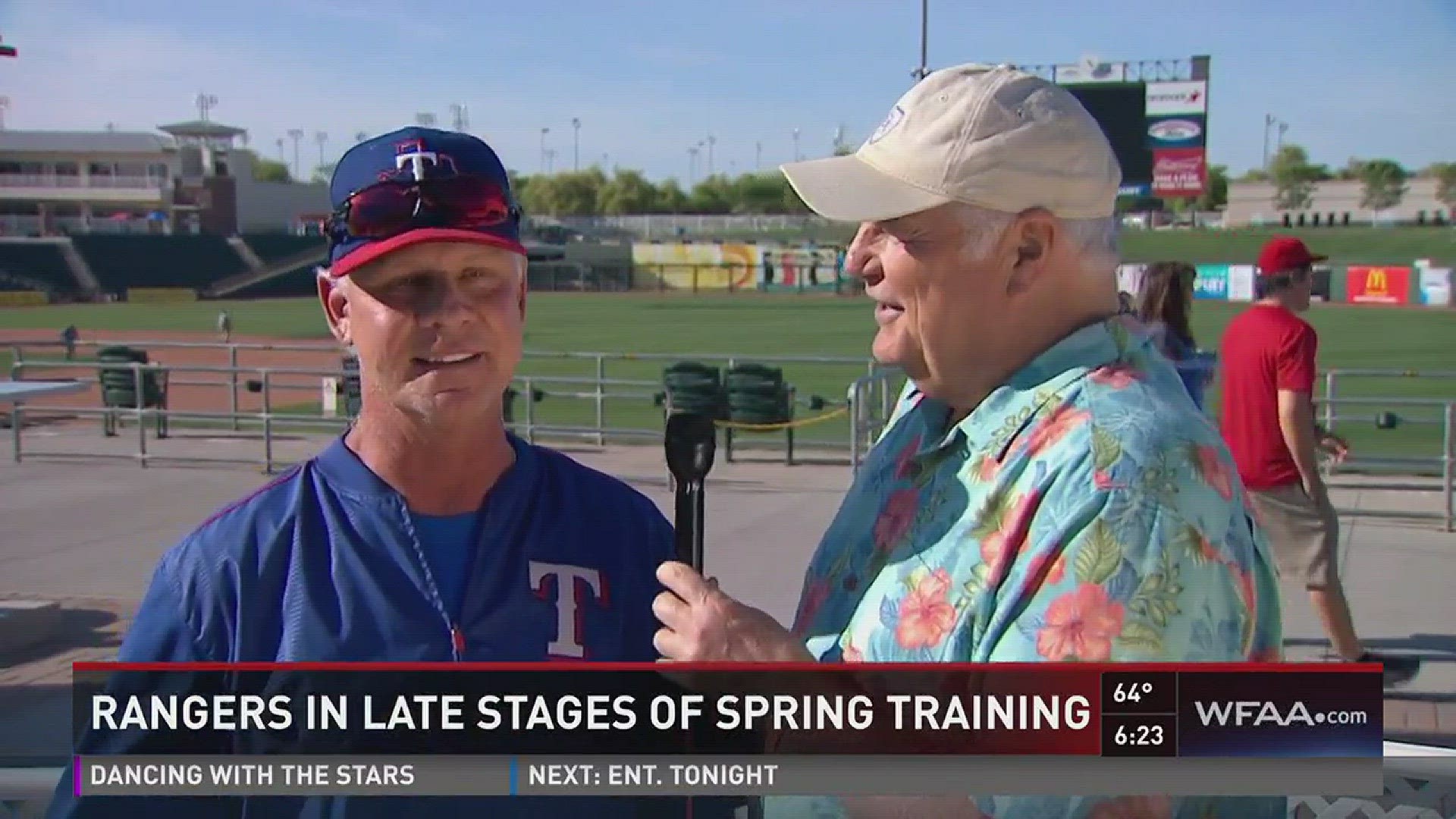 Highlights from the Rangers-Rockies game, and Texas bench coach Steve Buechele talks about pre-season activities with Dale Hansen.