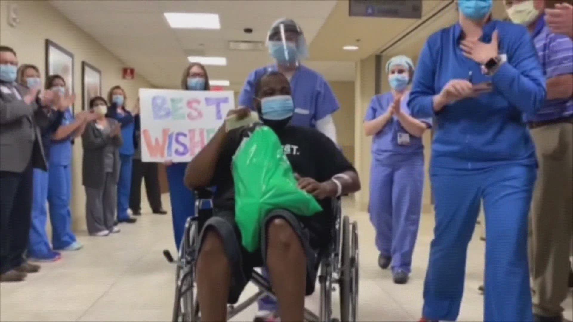 He is 37 and diabetic. After three weeks on life support, Christopher Marshall got to go home.