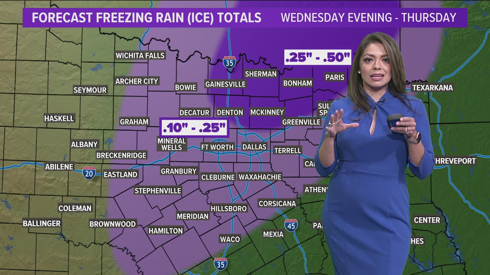 Here's the latest on the winter weather in North Texas.