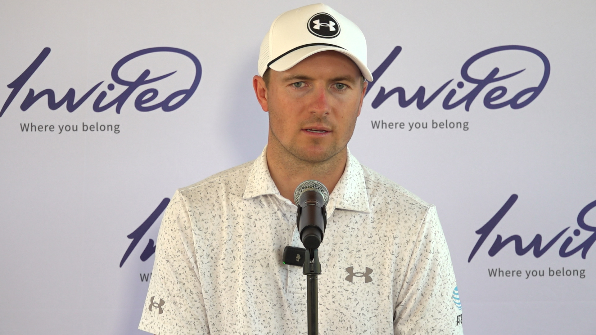 Jordan Spieth spoke to reporters about his recent wrist surgery ahead of a youth charity golf tournament at Brookhaven Country Club in Dallas, Texas.