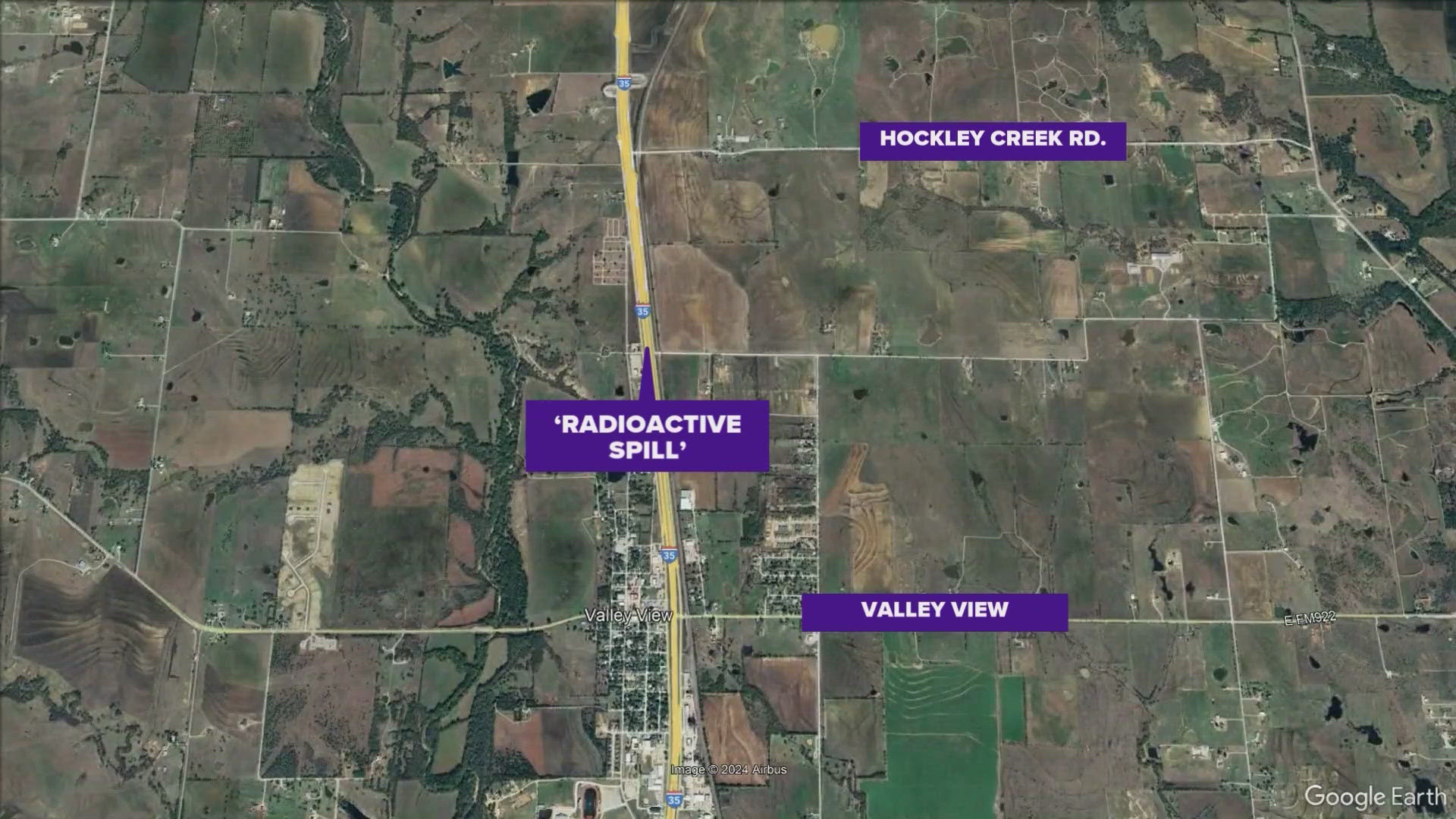 I-35 was closed in both directions from Hockley to Valley View Friday morning as crews respond to the crash, officials say.