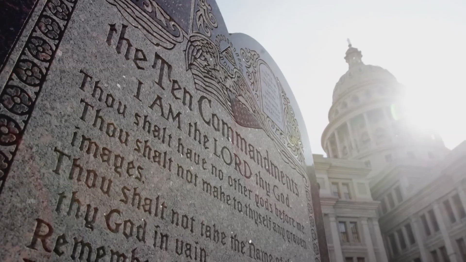Senate Bill 10 mandates that the Ten Commandments be clear enough in a classroom to be read by a person with "average vision."