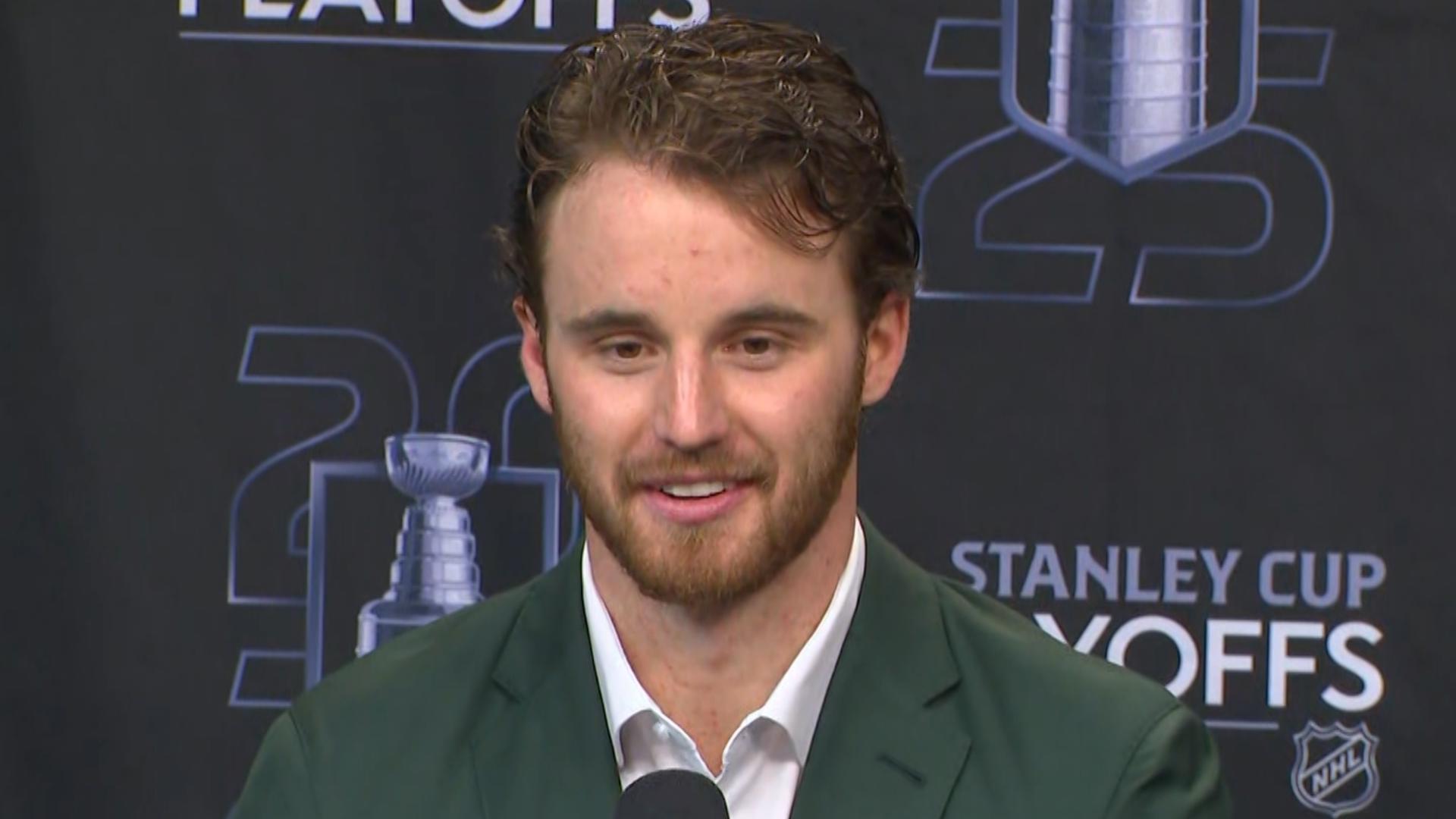 Dallas Stars players and head coach Peter DeBoer spoke after a Game 6 overtime win over the Winnipeg Jets and punching their ticket to the Western Conference Final.
