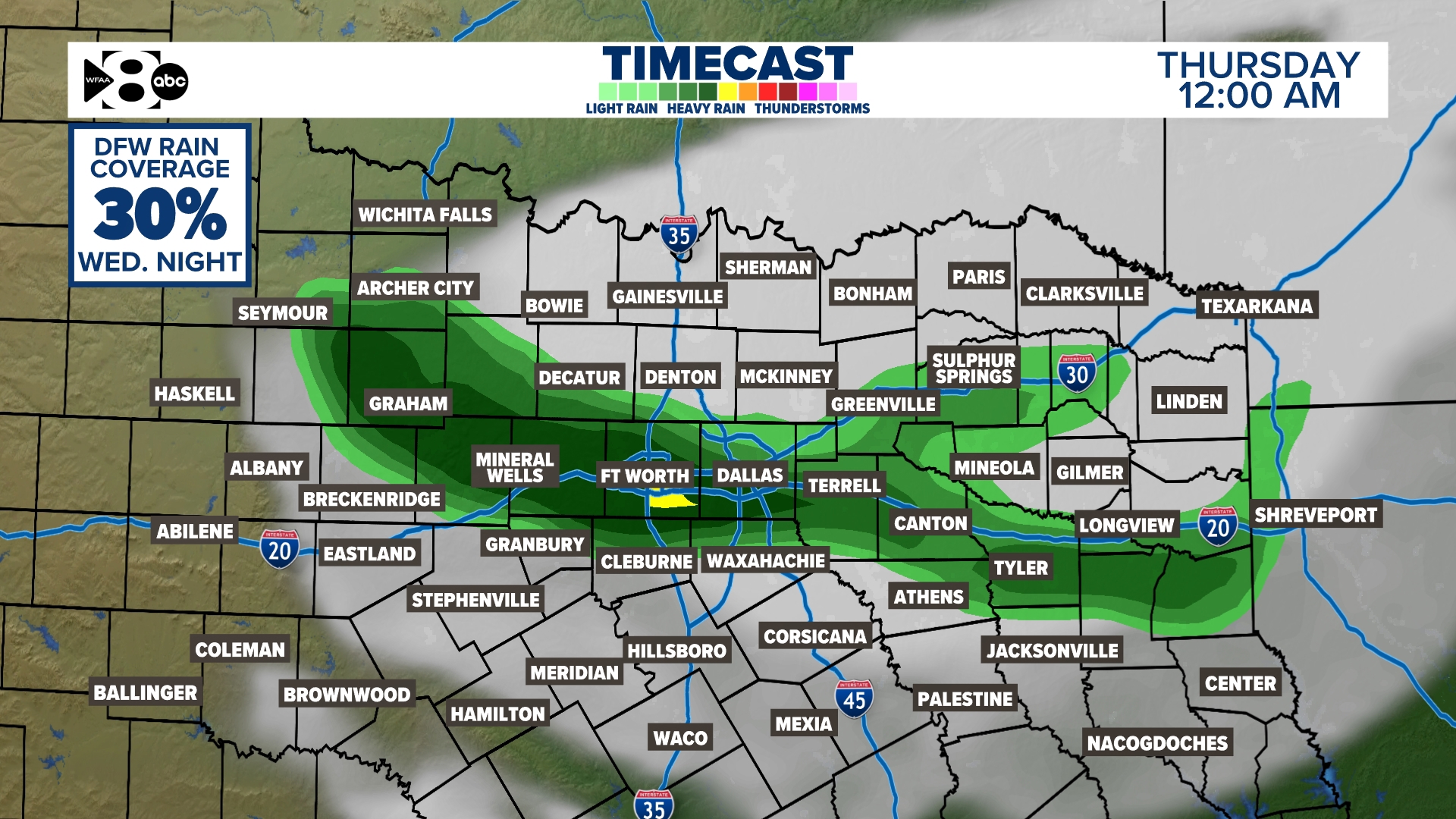 DFW rain timeline Wednesday evening | wfaa.com