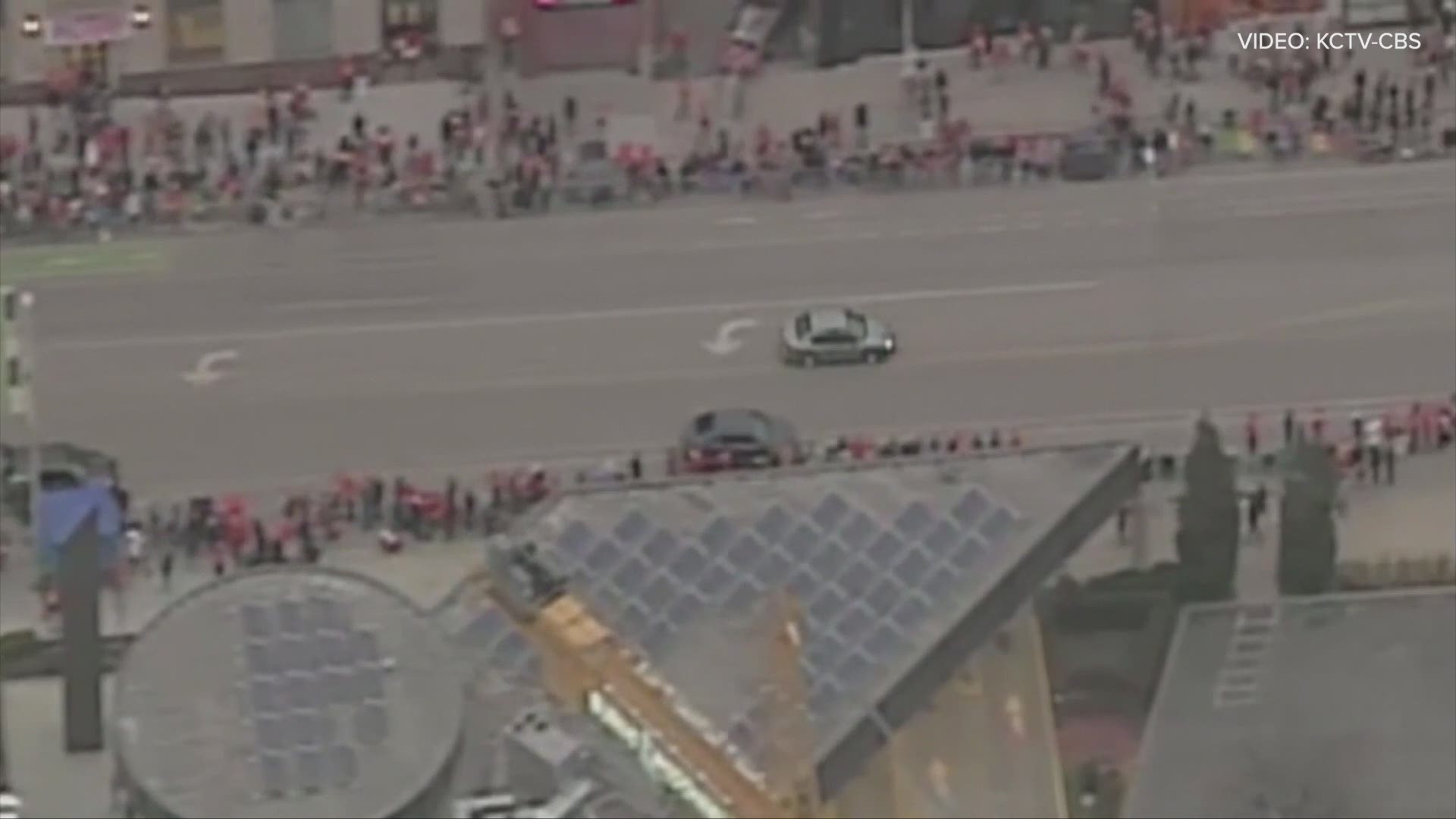 Kansas City Chiefs Super Bowl parade rolls on after earlier car