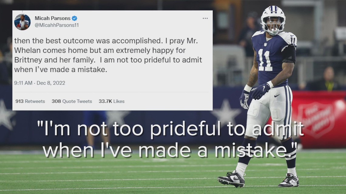 Extra point: Dallas Cowboys LB Micah Parsons apologizes after viral tweets  on Griner, Whelan