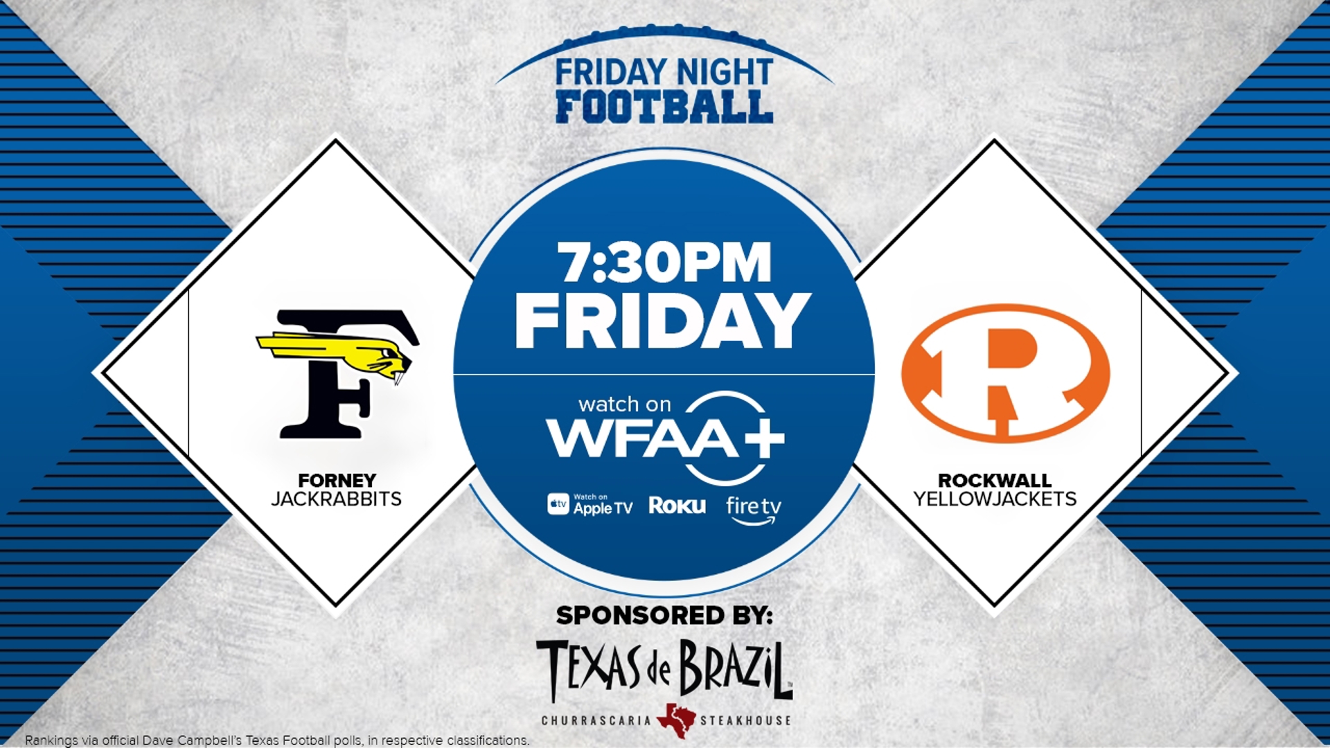 It's time for a tough district battle between the Forney Jackrabbits and the Rockwall Yellow Jackets!