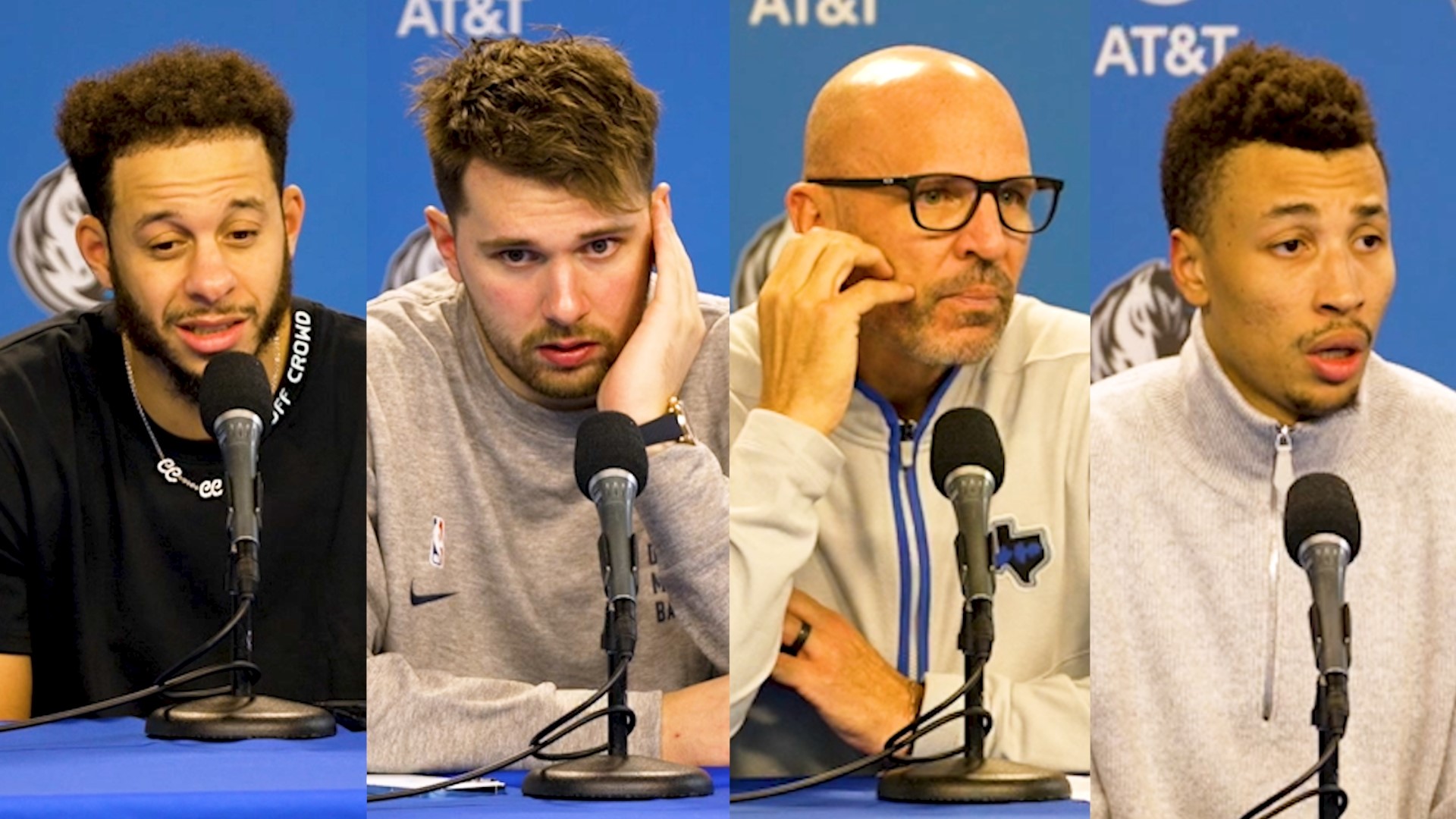 Luka Doncic, Jason Kidd, Seth Curry and Dante Exum spoke to the media after the Dallas Mavericks lost to the Cleveland Cavaliers 113-110 on Dec. 27, 2023.