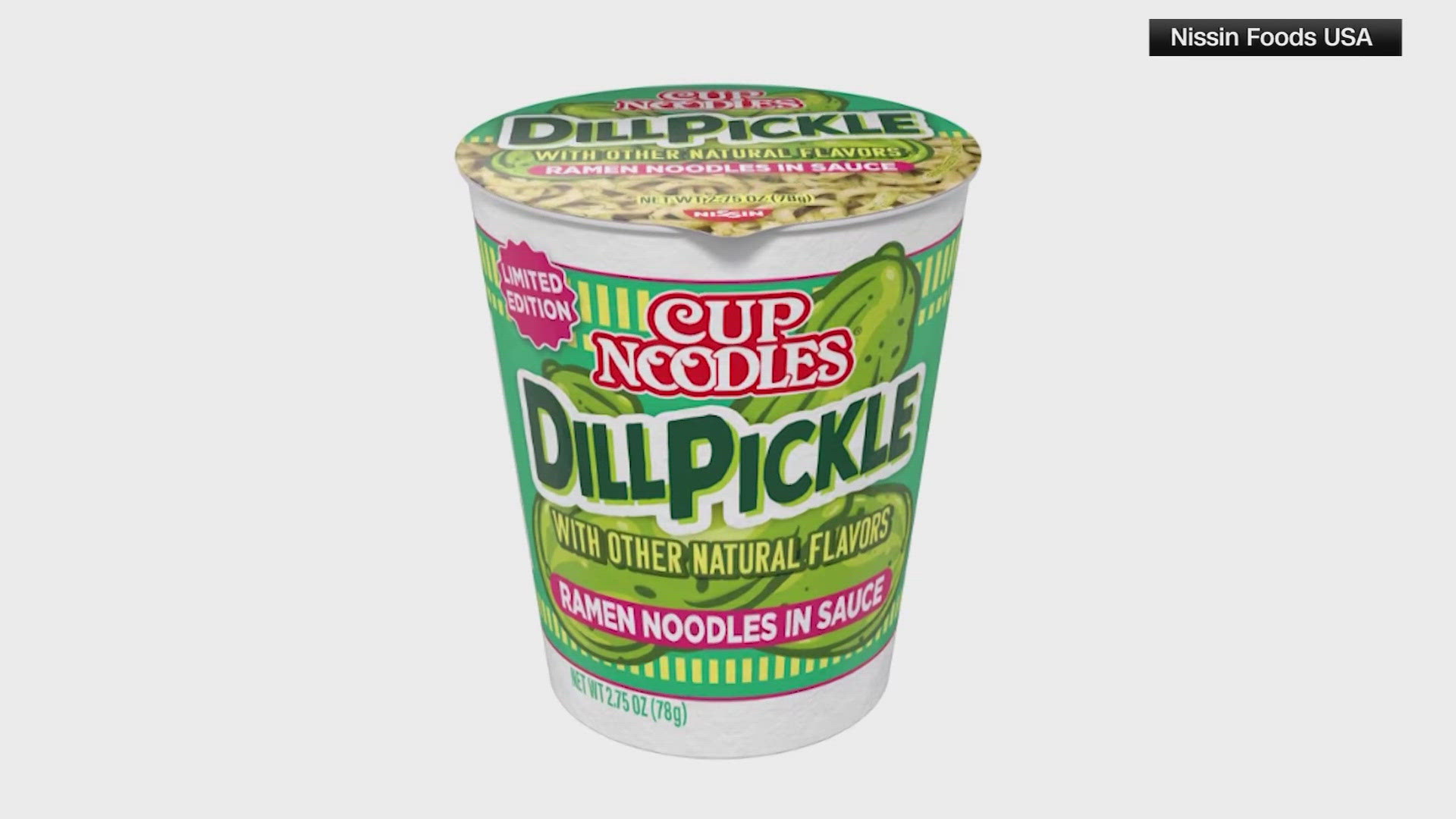 The "Cup Noodles Dill Pickle" will be available for a limited time starting June 21 at select Walmart and Albertsons stores, as well as online.