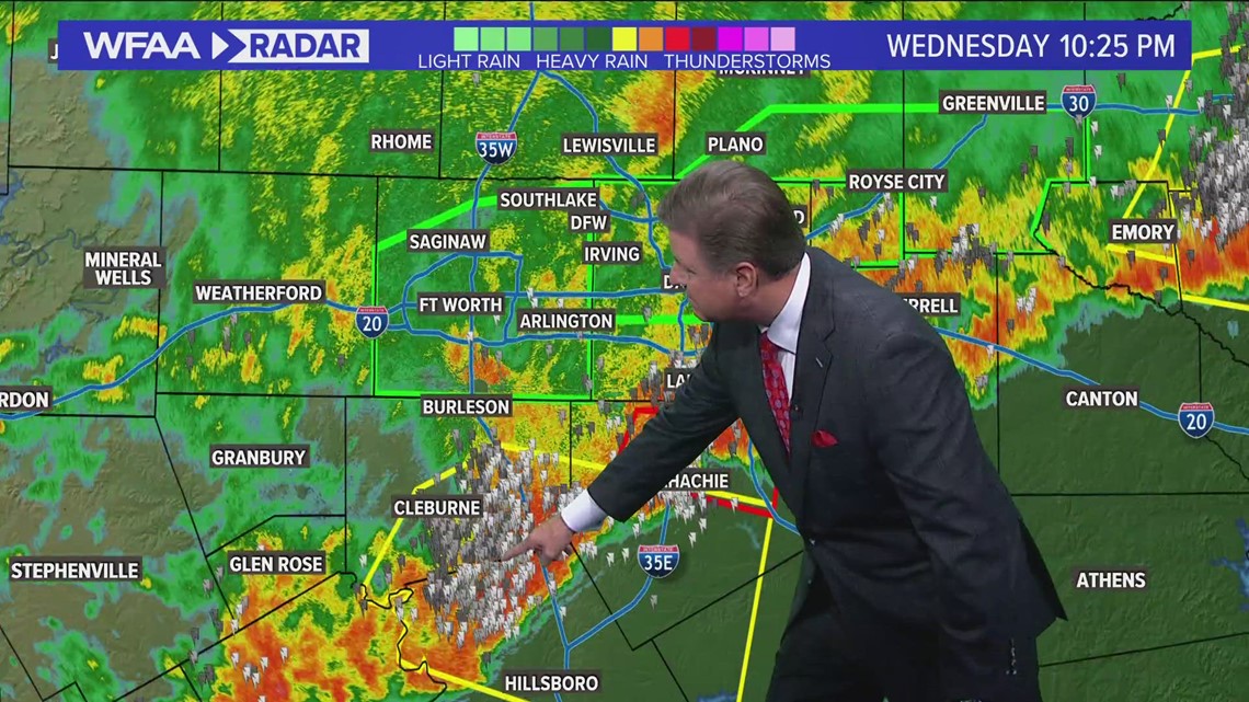 WFAA radar What areas of North Texas are seeing flooding