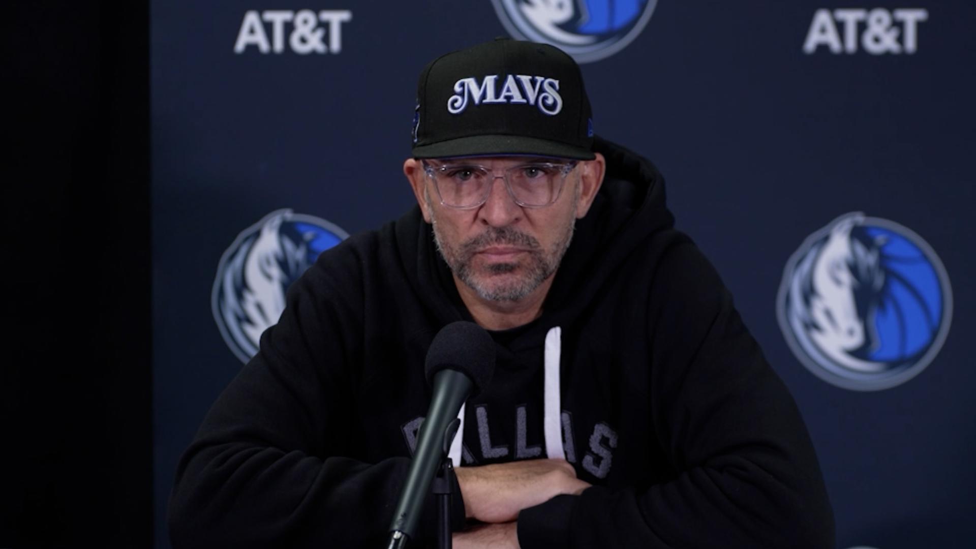 Dallas Mavericks head coach Jason Kidd spoke to the media before the team's game in Portland against the Trail Blazers on December 1, 2024.