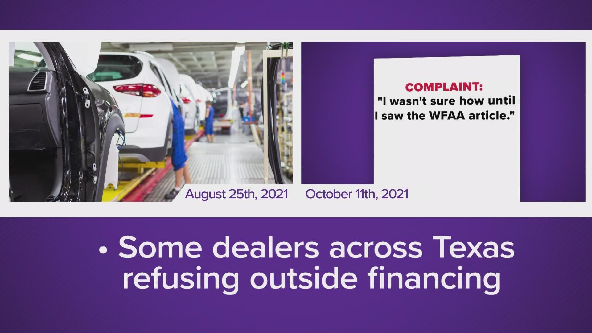 The association representing Texas credit unions sounds off, promising more action following WFAA reports on Texas consumers being forced to use car dealer lenders.