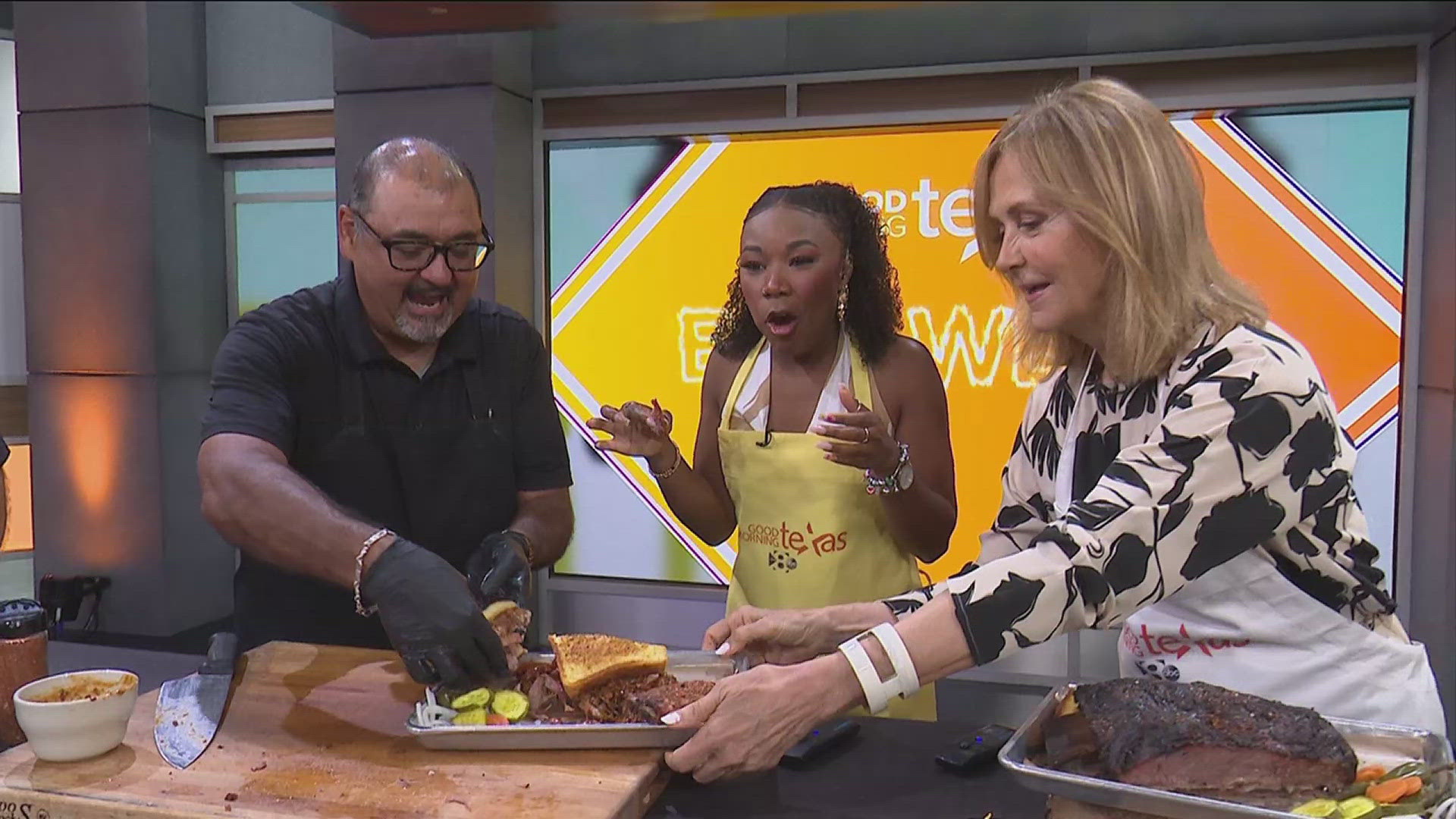 Terrance Grant and Gregg Gonzalez with Tender Smokehouse share how to make their popular "Grand Slam Sandwich".