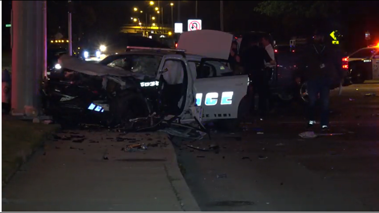 Two Officers Injured In Crash With Suspected Drunk Driver Dallas