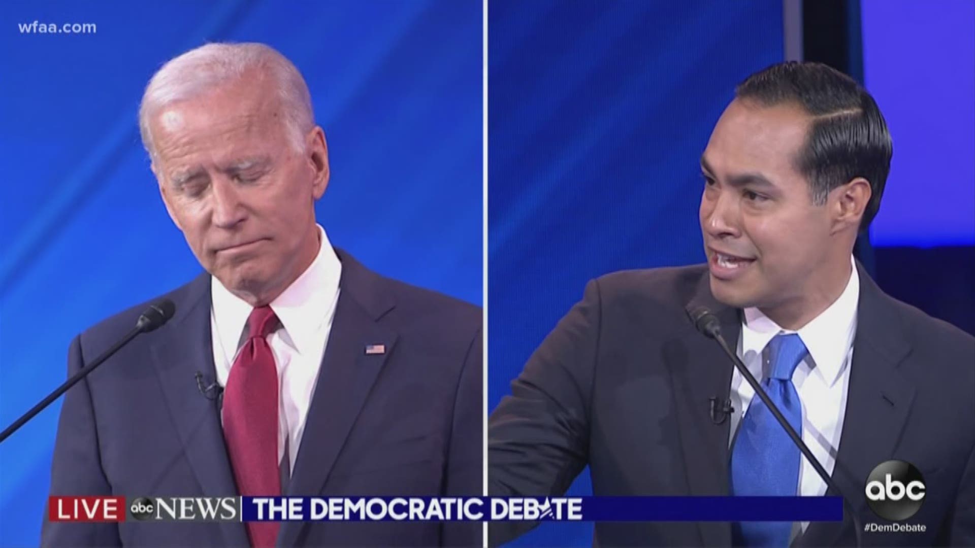 The debate, more heated than the two previous, took place as the Democratic Party's leading candidates shared the debate stage for the first time.