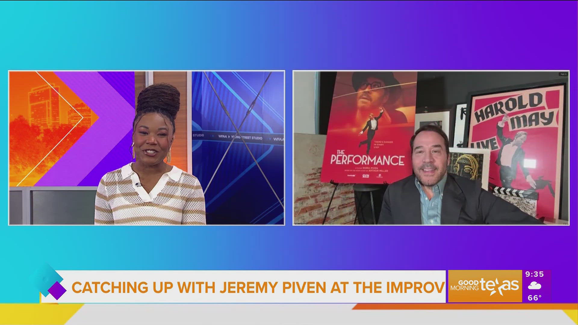 Award winning actor, comedian and producer Jeremy Piven talks about his new film "The Performance" and his weekend gig at the Arlington Improv Comedy Club