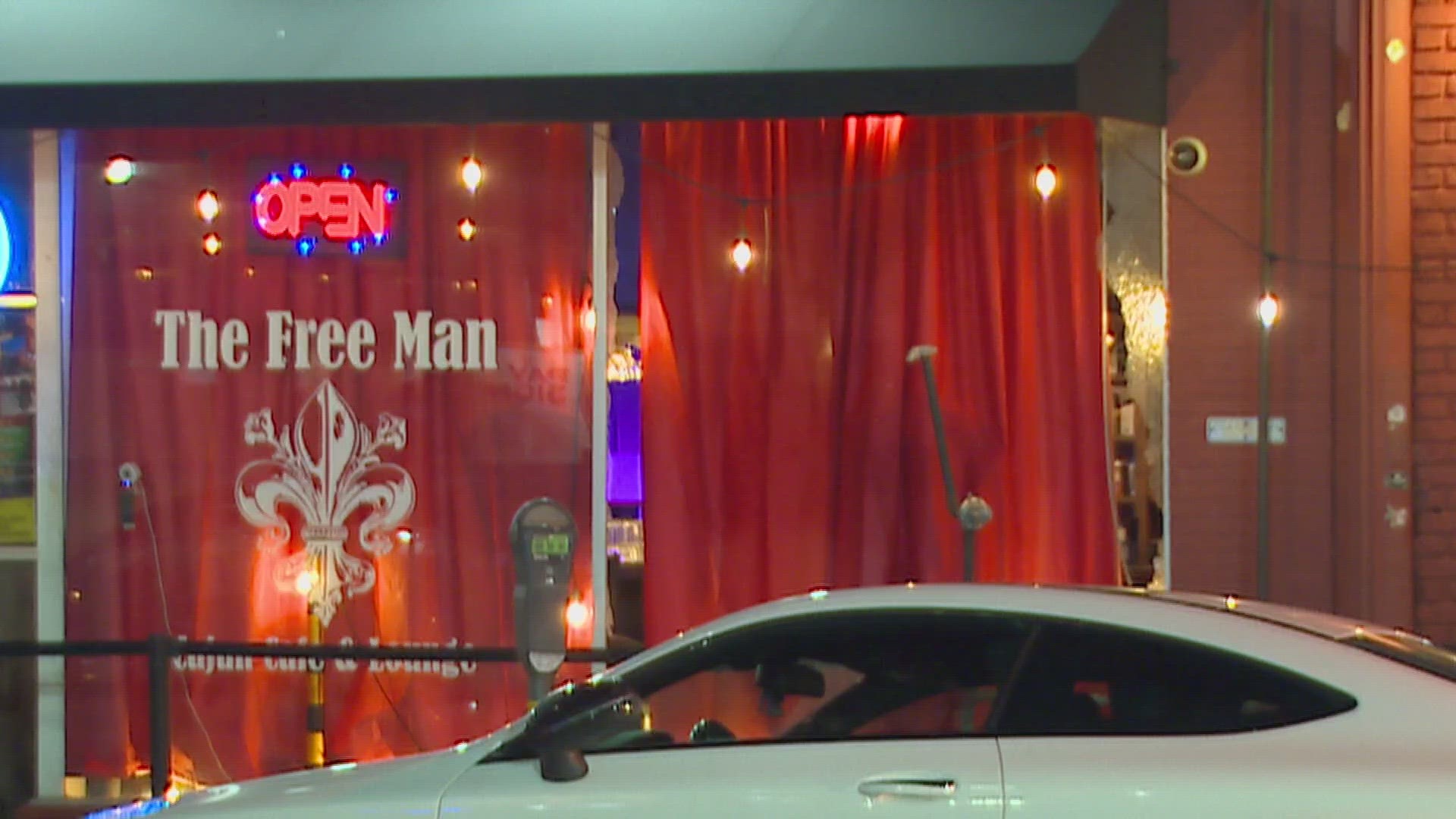Two arrests have been made in the shooting outside Free Man bar that injured an employee in February.
