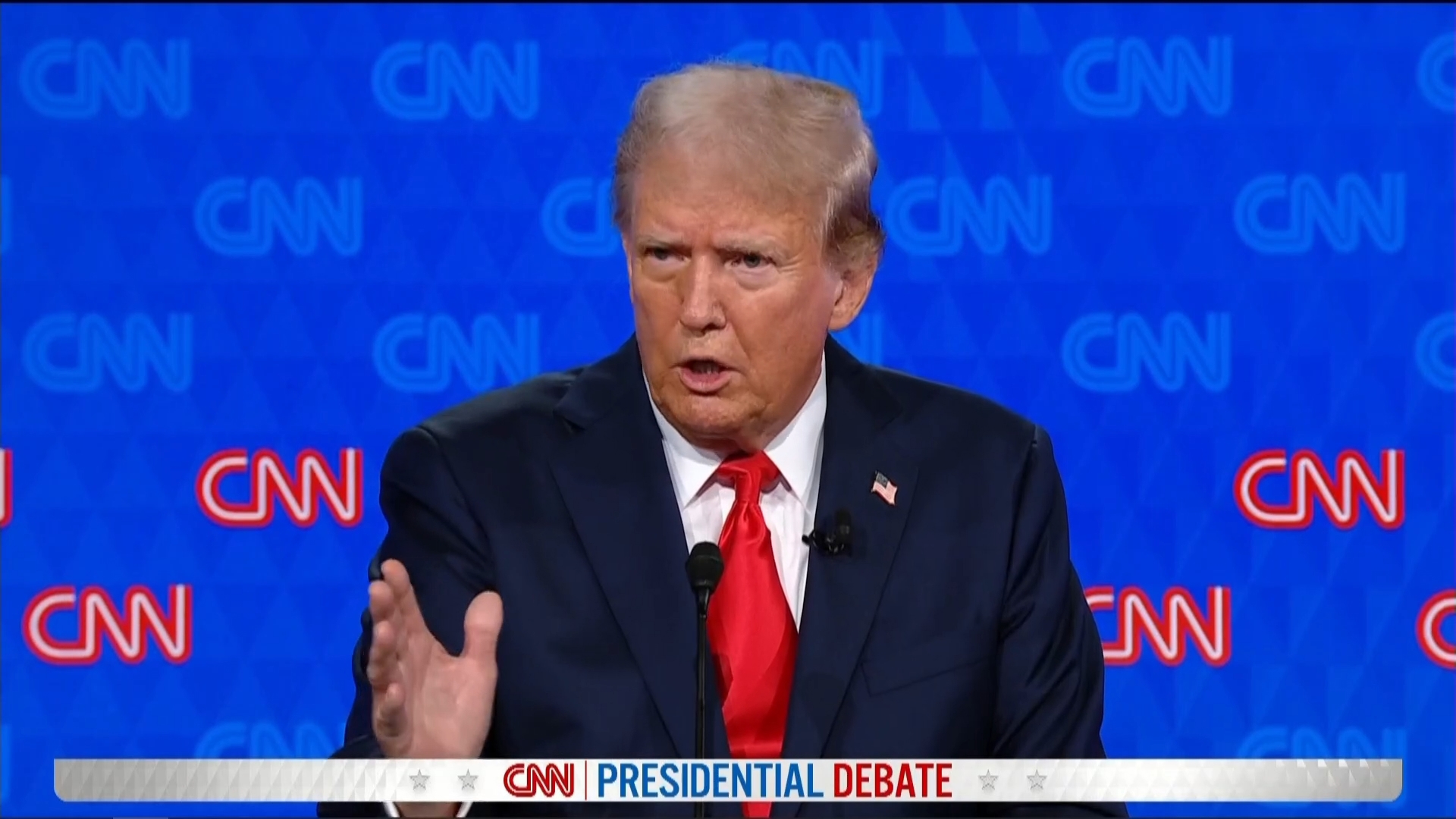 "If it's a fair and legal and good election, absolutely," Trump said. "There's nothing I'd rather do." Biden, in response, called Trump "such a whiner."