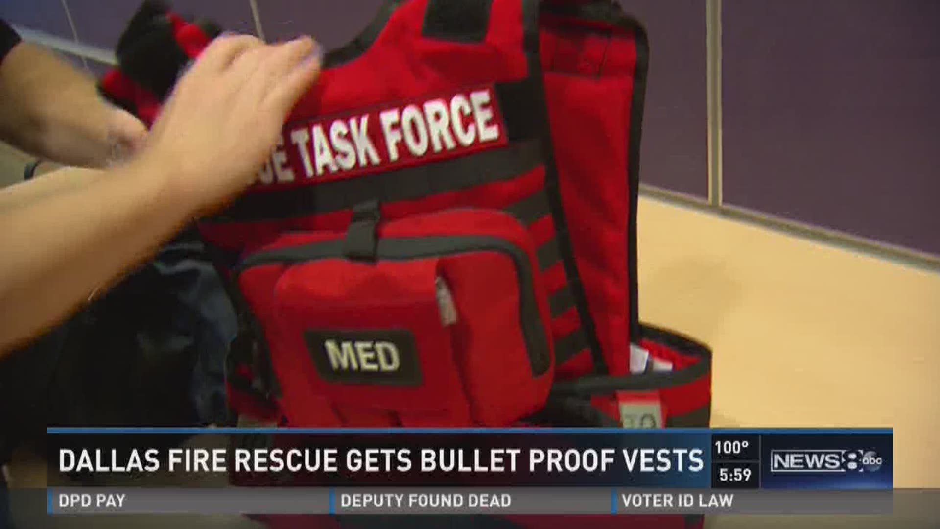 Dallas Fire Rescue gets bullet proof vests