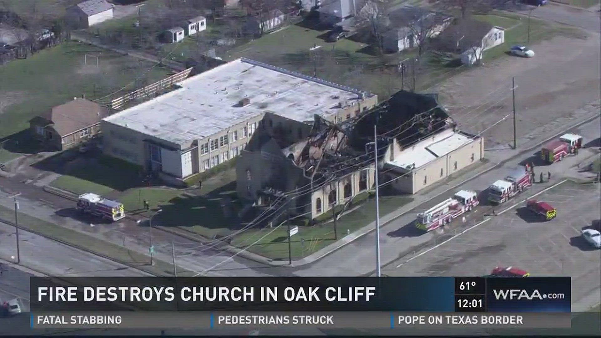 Fire destroys church in Oak Cliff