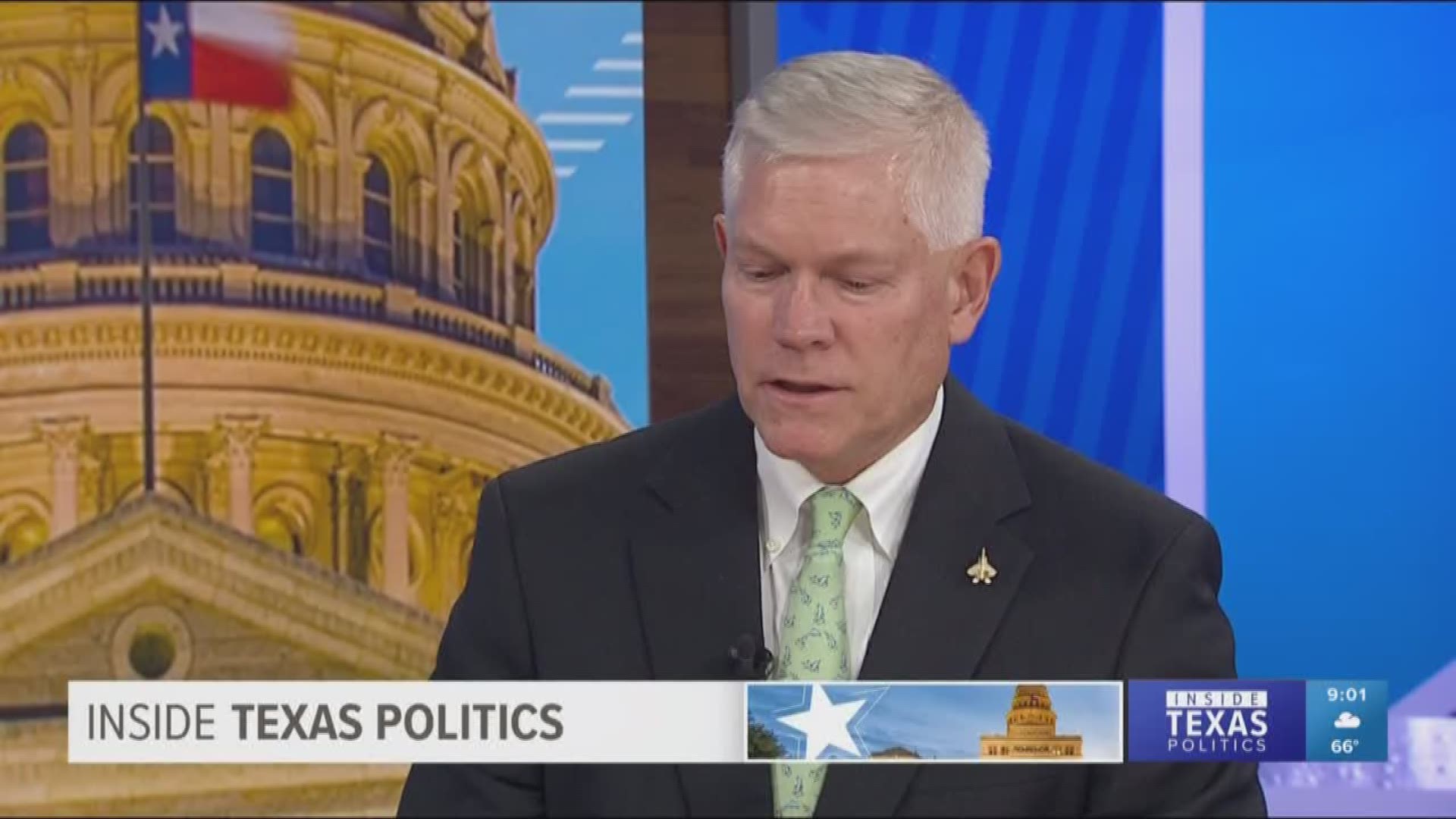 Inside Texas Politics began with the race for Texas Congressional District 32, the most competitive race in North Texas. In his re-election bid, incumbent U.S. Rep. Pete sessions is facing a tough challenge from Democrat Colin Allred. Both Rep. Sessions a
