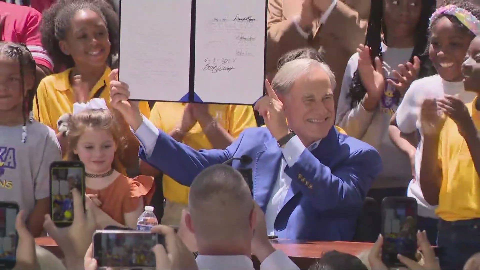 Gov. Greg Abbott signed the bill into law on Saturday afternoon.
