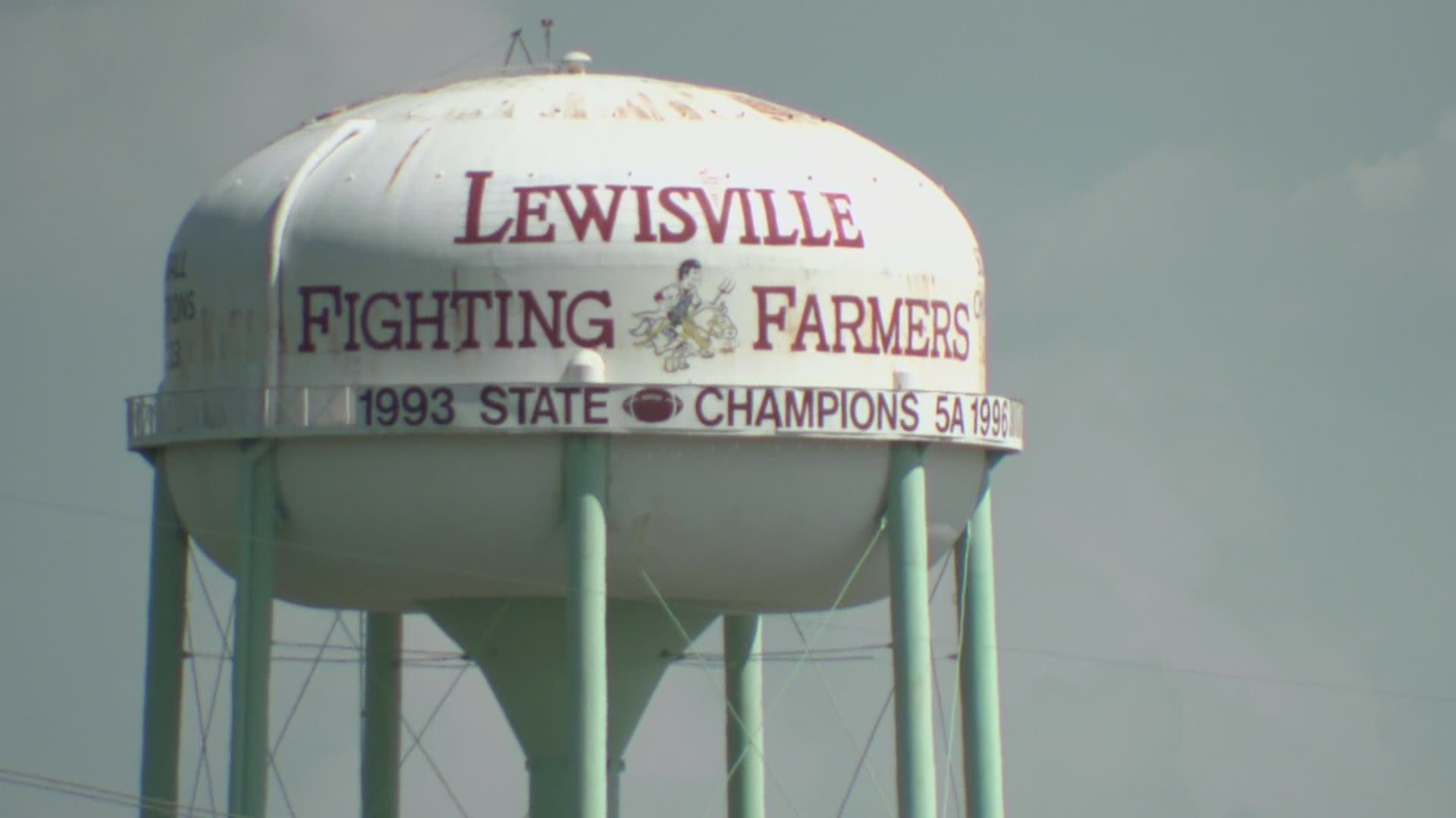 "A lot of people know Lewisville because of the water tower," said historian Gary Kerbow.