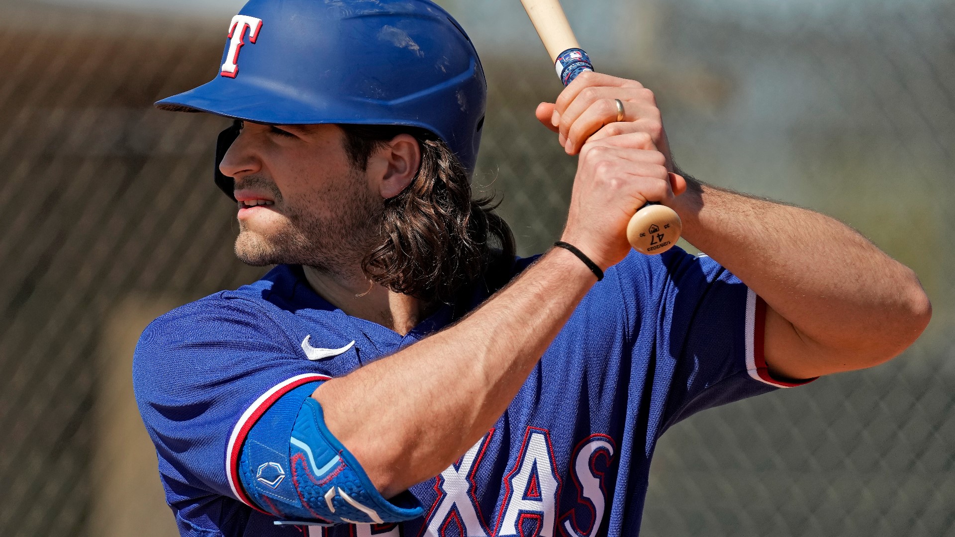 Josh Smith injury Texas Rangers outfielder hit in face by pitch wfaa