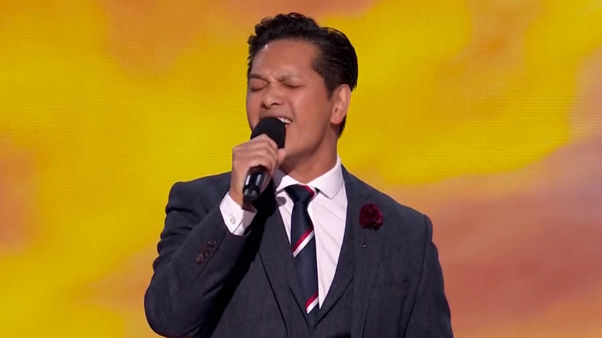 Aris Garcia Byrne sang the National Anthem on day two of the 2024 Democratic National Convention in Chicago, Illinois.