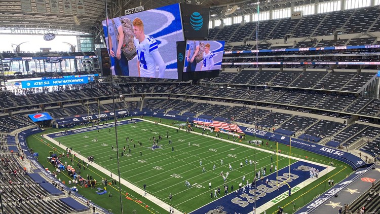 A limited number of fans attend Cowboys home opener