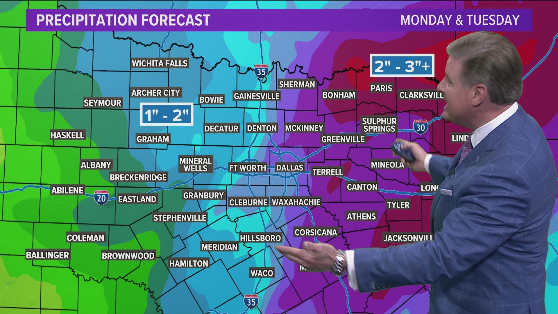 There's a risk of strong to severe storms on Monday. But for now, the forecast looks nice this weekend.