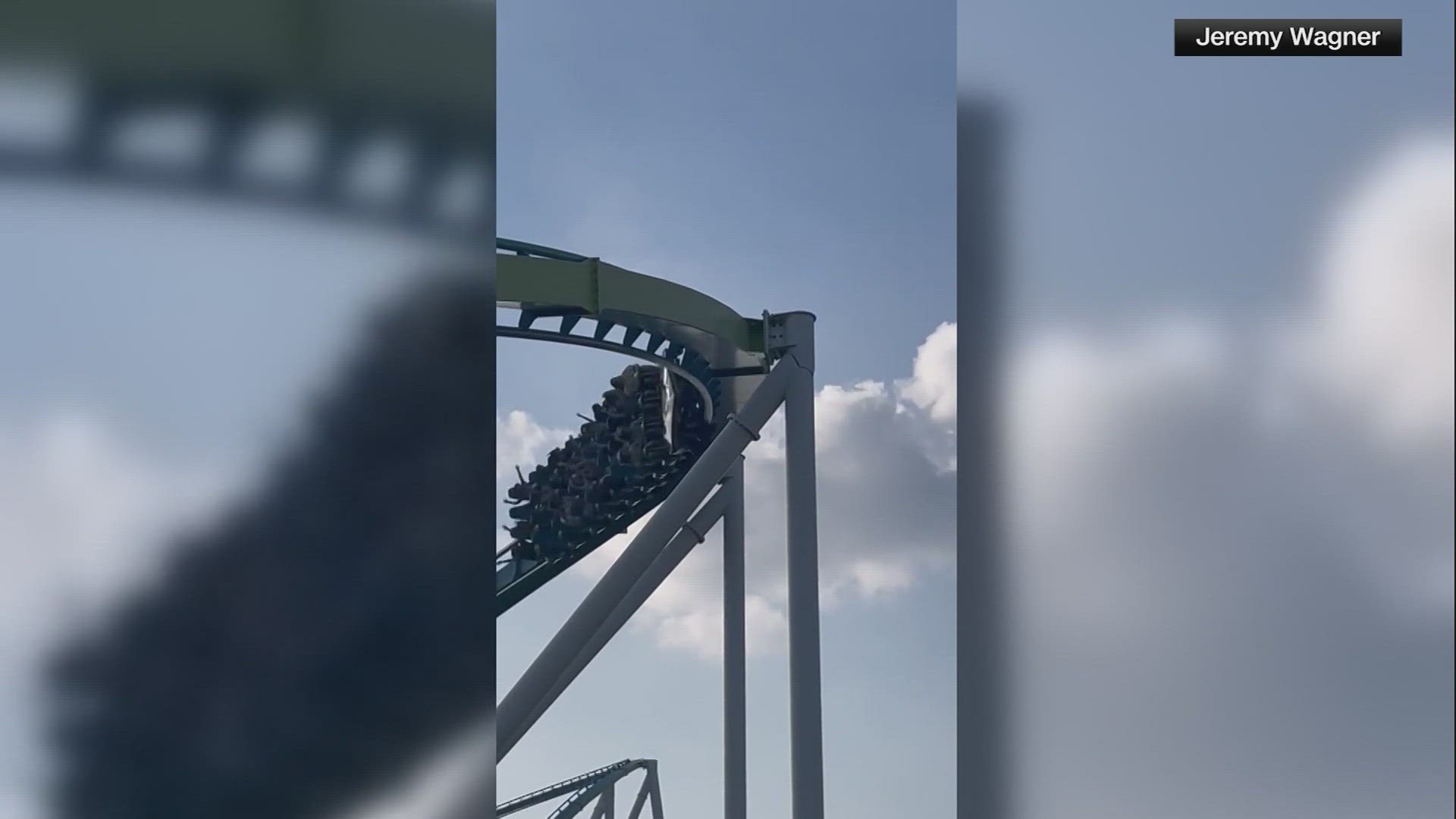 A North Carolina amusement park had to shut down one of its roller coasters after a crack was found.