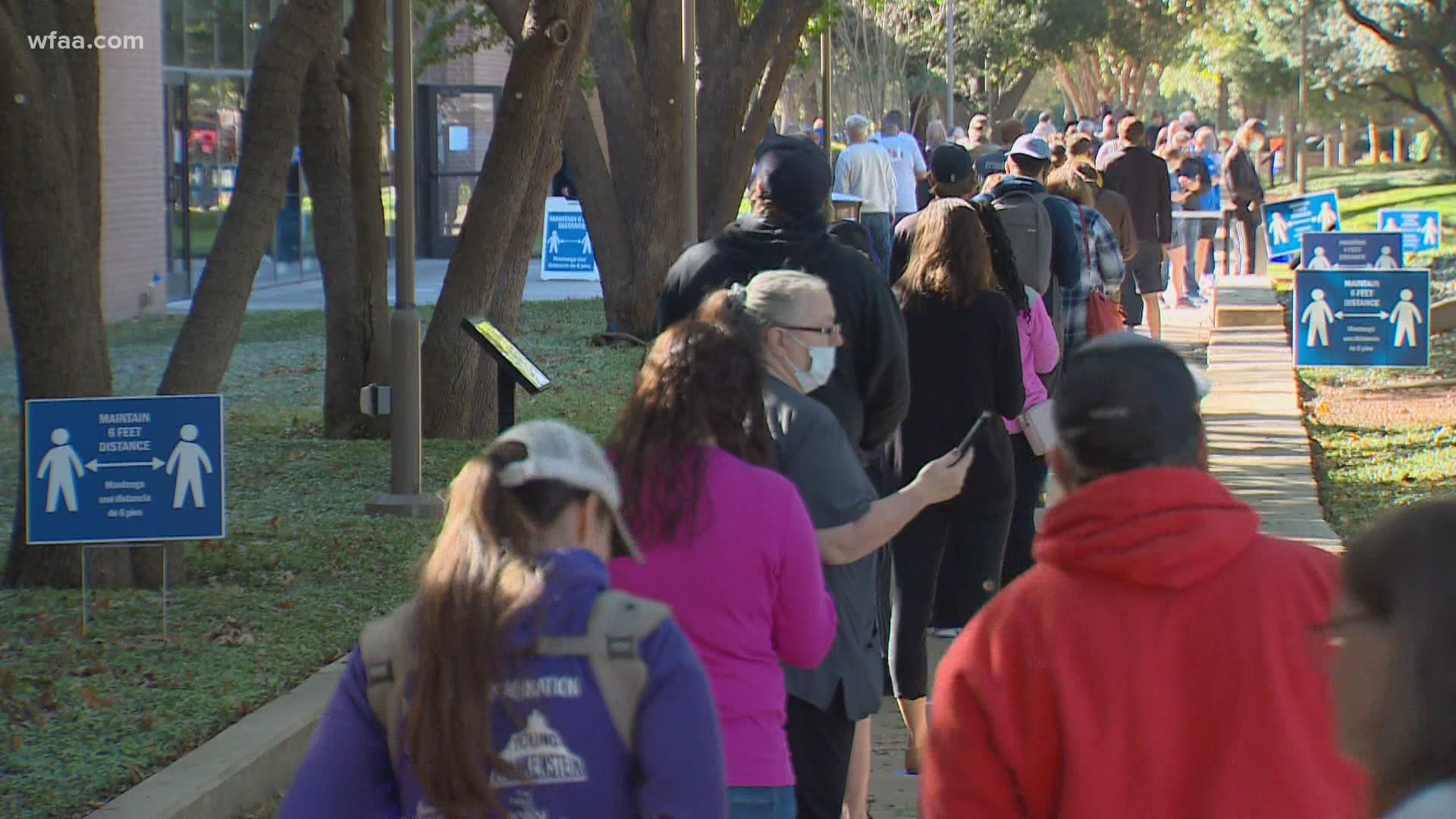 The long lines of voters, from Richardson to Fort Worth, on the last day of early voting served as a continuing illustration of the Lone Star state swiftly setting a