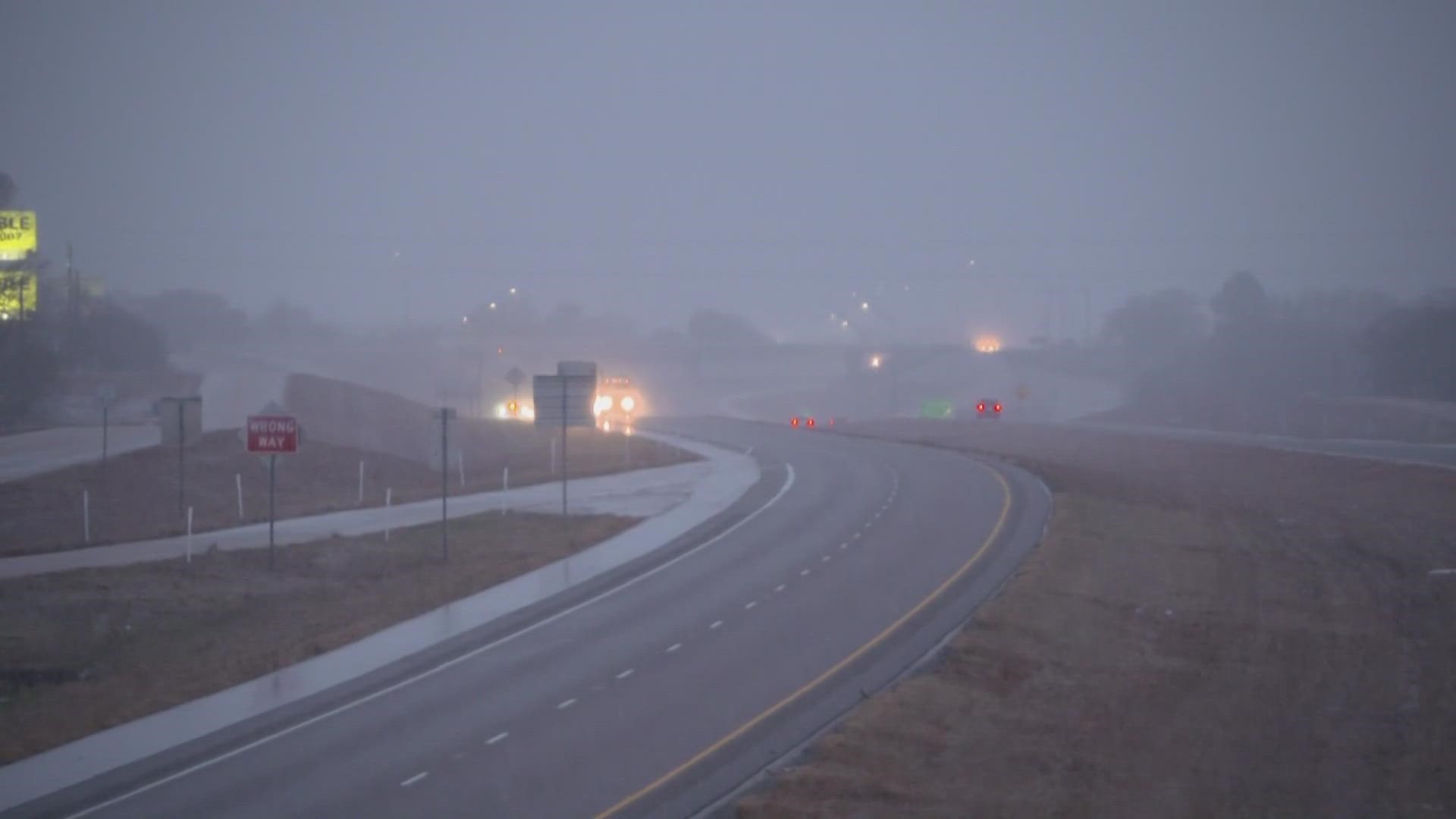 Snow flurries are expected through parts of North Texas on Tuesday. Here's a look from Wise County.