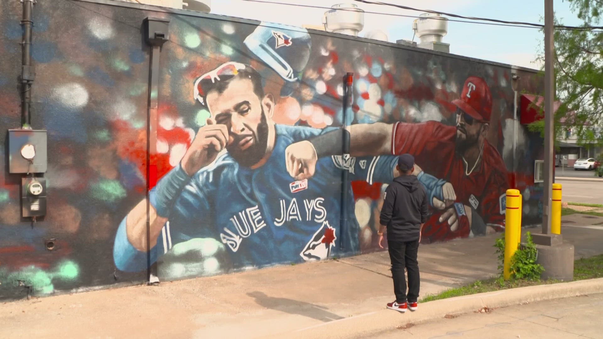 Jose Bautista's Bat Flip Is A Mural Now & The Toronto Blue Jays