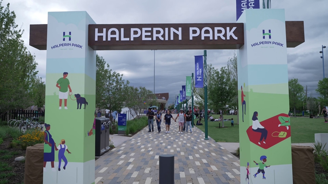 Halperin Park opens above I-35, drawing Oak Cliff families together on Mother's Day