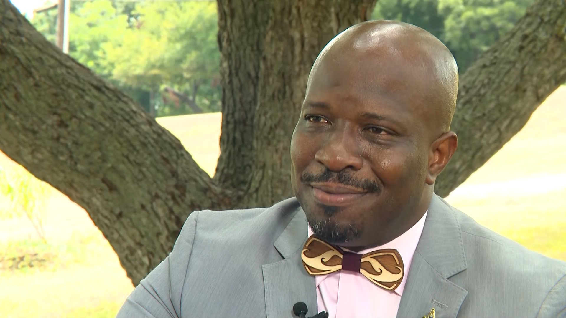 Dallas police officer Darron Burks was killed in the line of duty on Thursday, Aug. 29, 2024. His fraternity brother spoke to WFAA the day after the shooting.