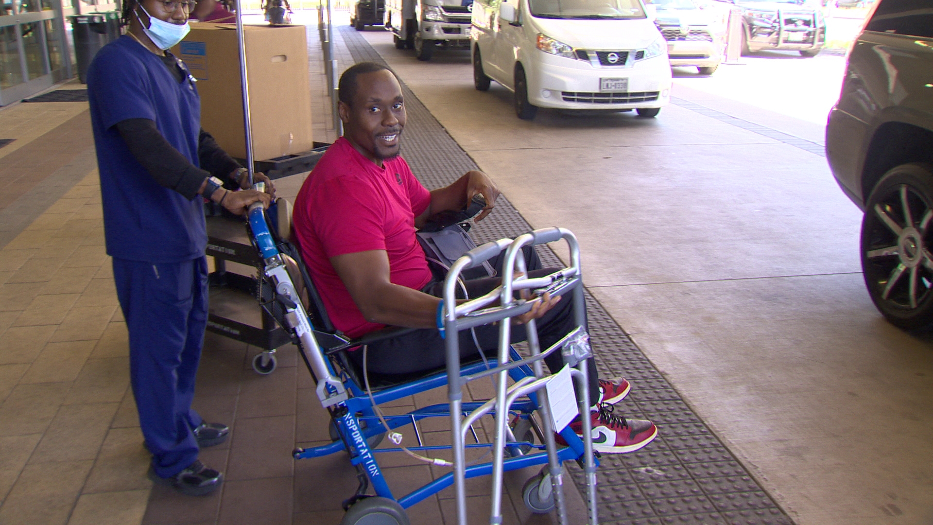 'Blessed to be out' | Dallas ISD officer leaves hospital after being shot with o...