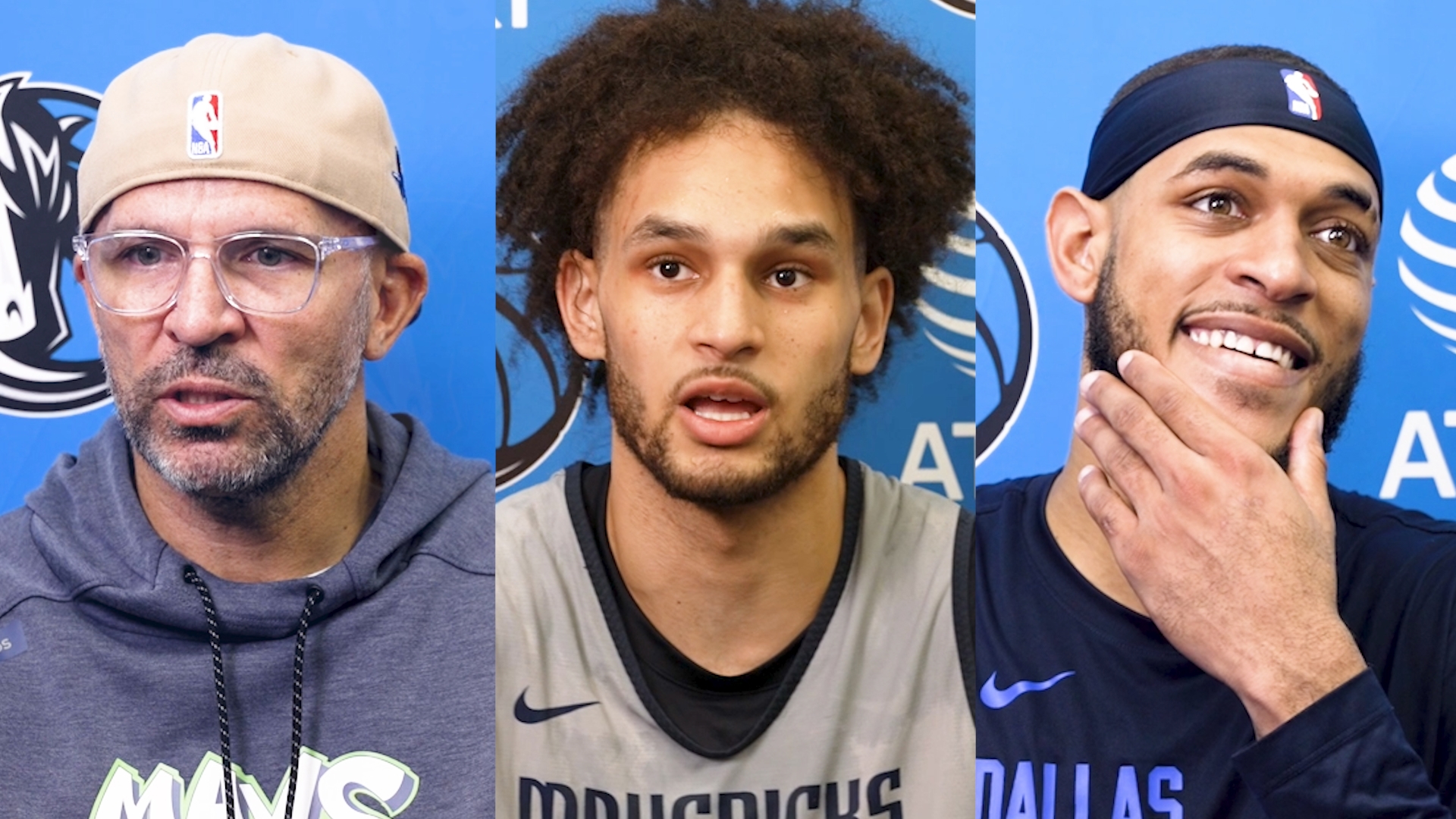 Dereck Lively II, Daniel Gafford and Jason Kidd talked to the media before the Dallas Mavericks face off against the Oklahoma City Thunder in the playoffs.