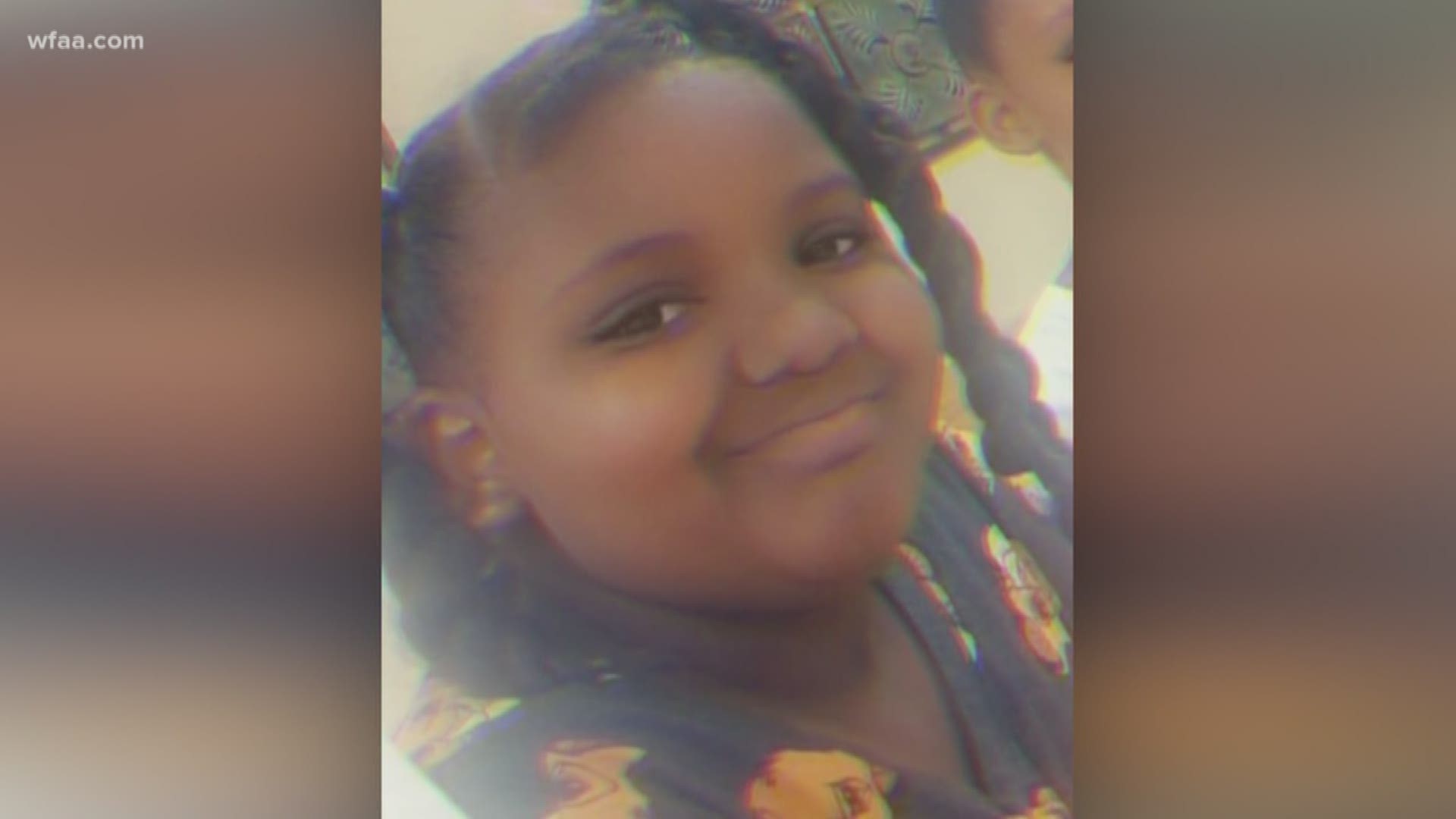 Rubye Rhodes, 9, was shot during a road rage incident Sunday night on Interstate 35E. The suspect has not been arrested.