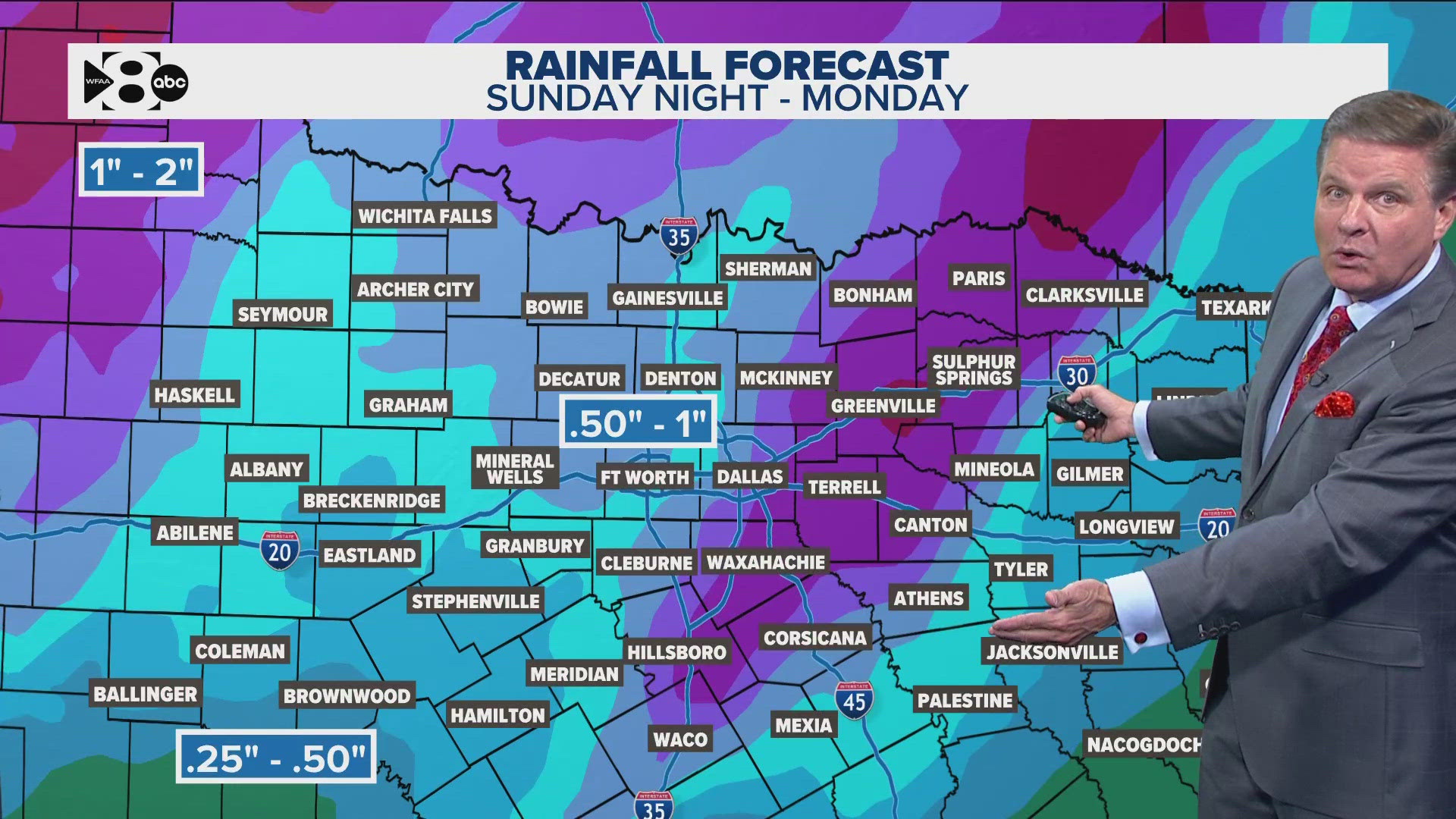 Here's the latest look at your Dallas-Fort Worth forecast.