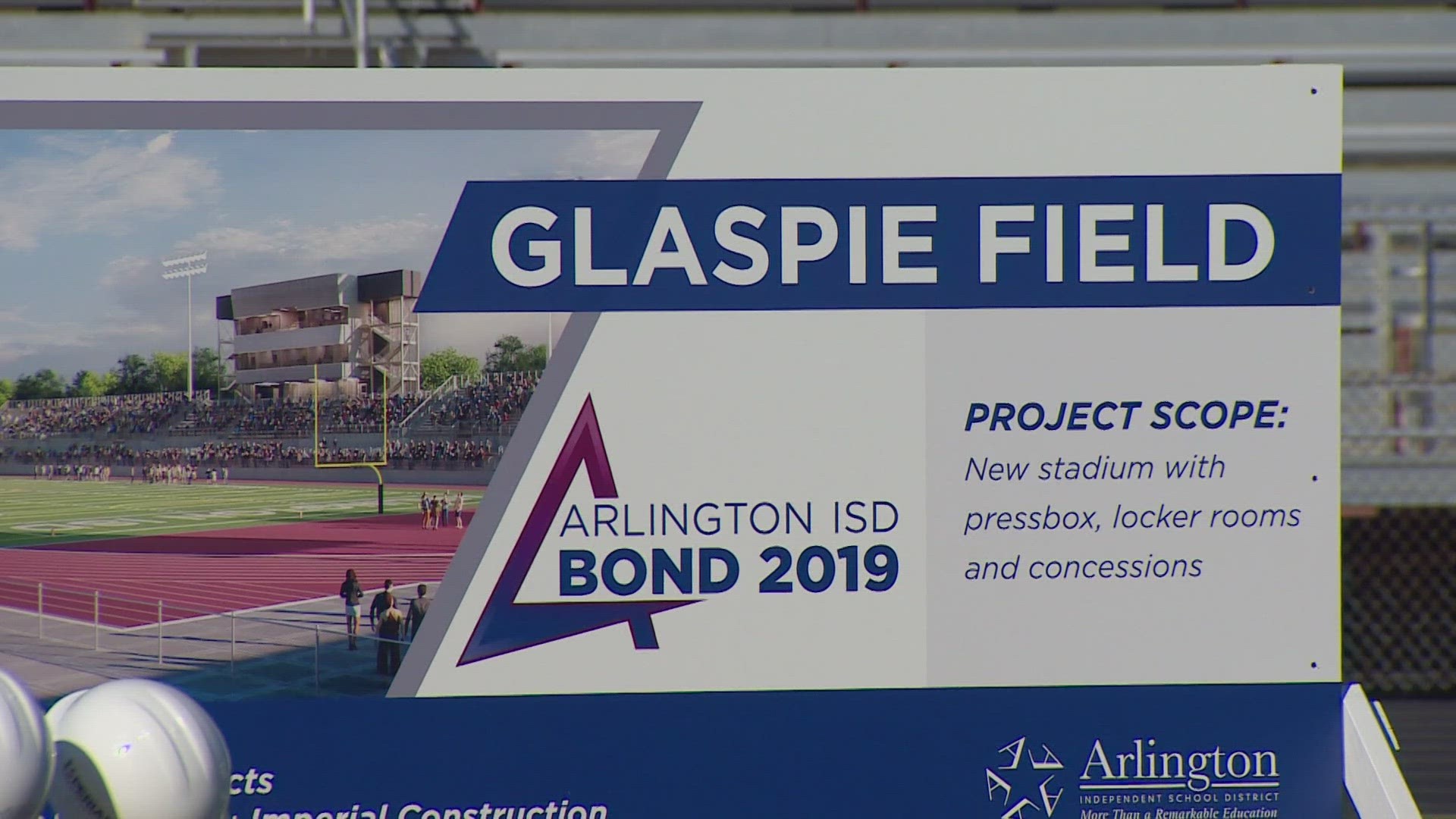 An Arlington ISD high school broke ground on its brand new stadium