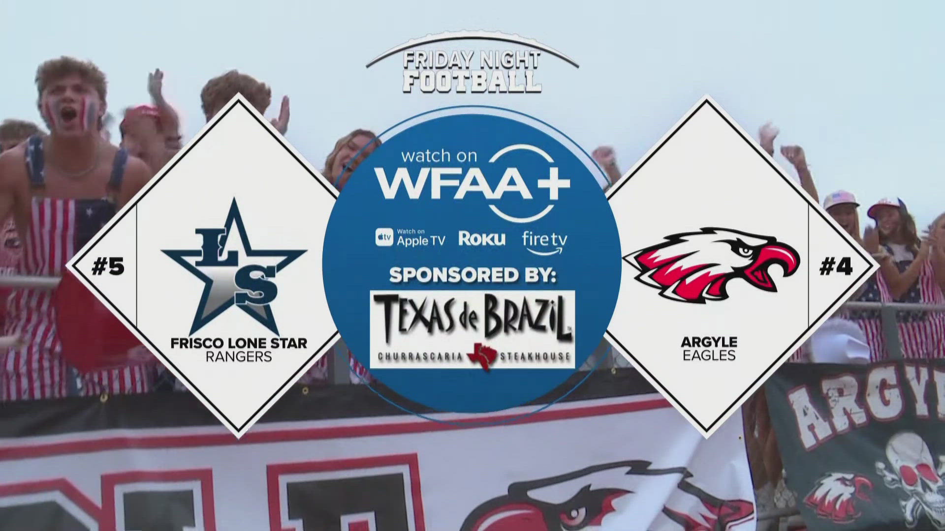 The season opener of Friday Night Football, as Argyle plays host to Frisco Lone Star