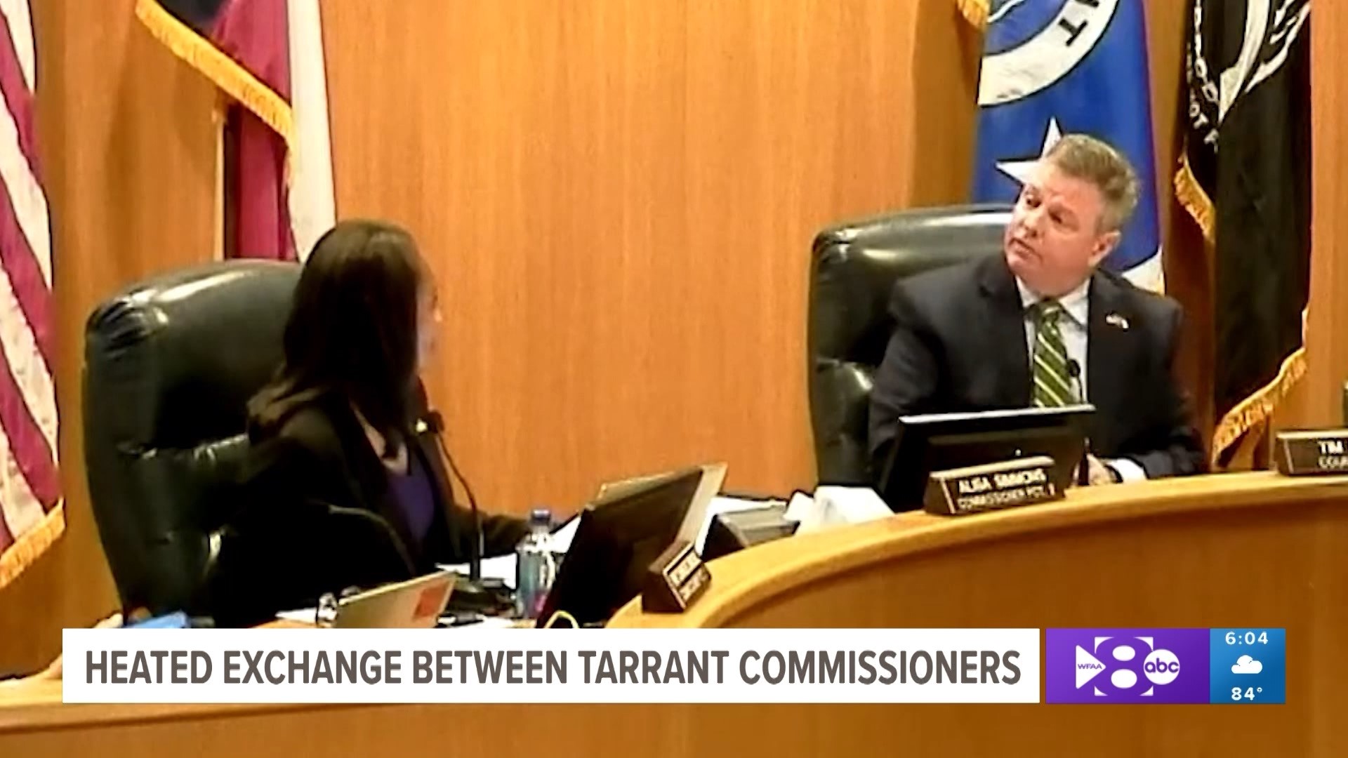 Rhetoric has escalated amid an exchange between two elected officials during Commissioners Court in Tarrant County.